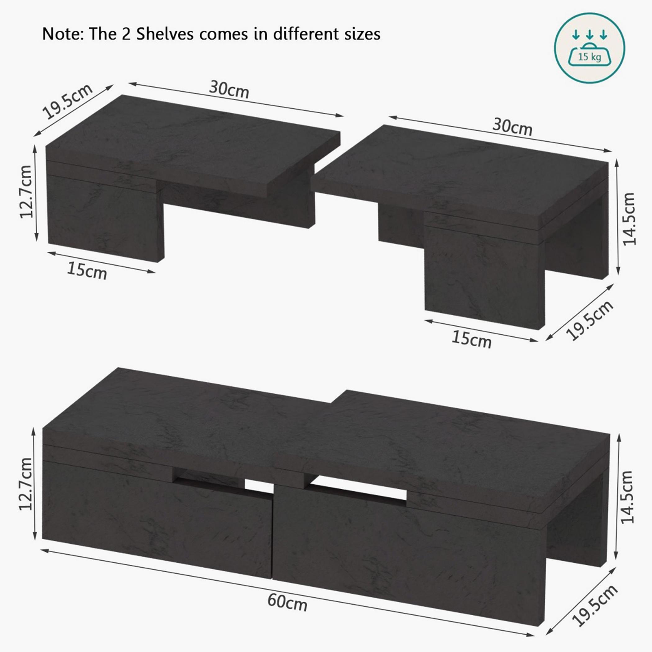 Wooden Kitchen Storage Shelf - 60x20x15 cms-household-kitchen-kitchenorganising-countertoporganising-image-2