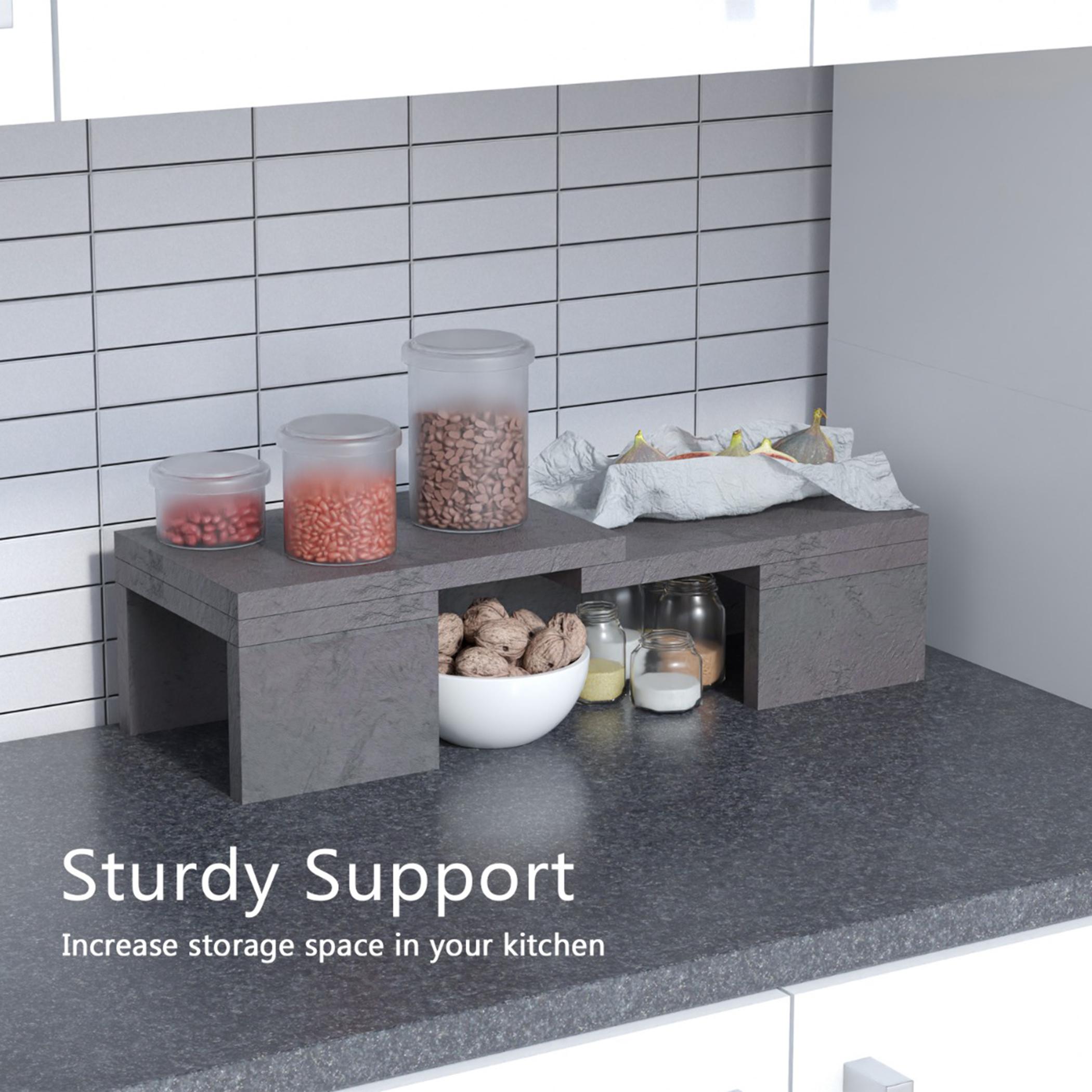 Wooden Kitchen Storage Shelf - 60x20x15 cms-household-kitchen-kitchenorganising-countertoporganising-image-3