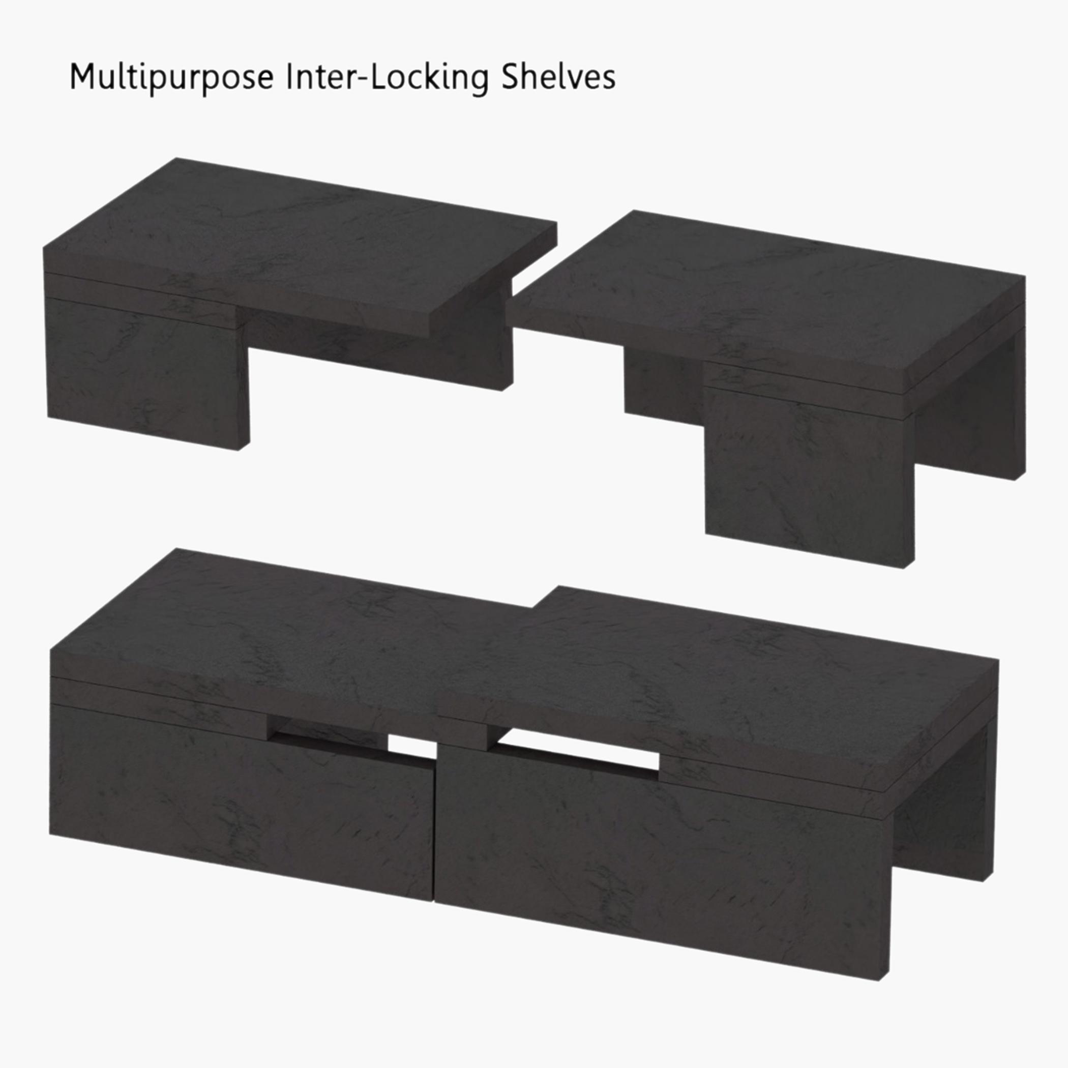 Wooden Kitchen Storage Shelf - 60x20x15 cms-household-kitchen-kitchenorganising-countertoporganising-image-4