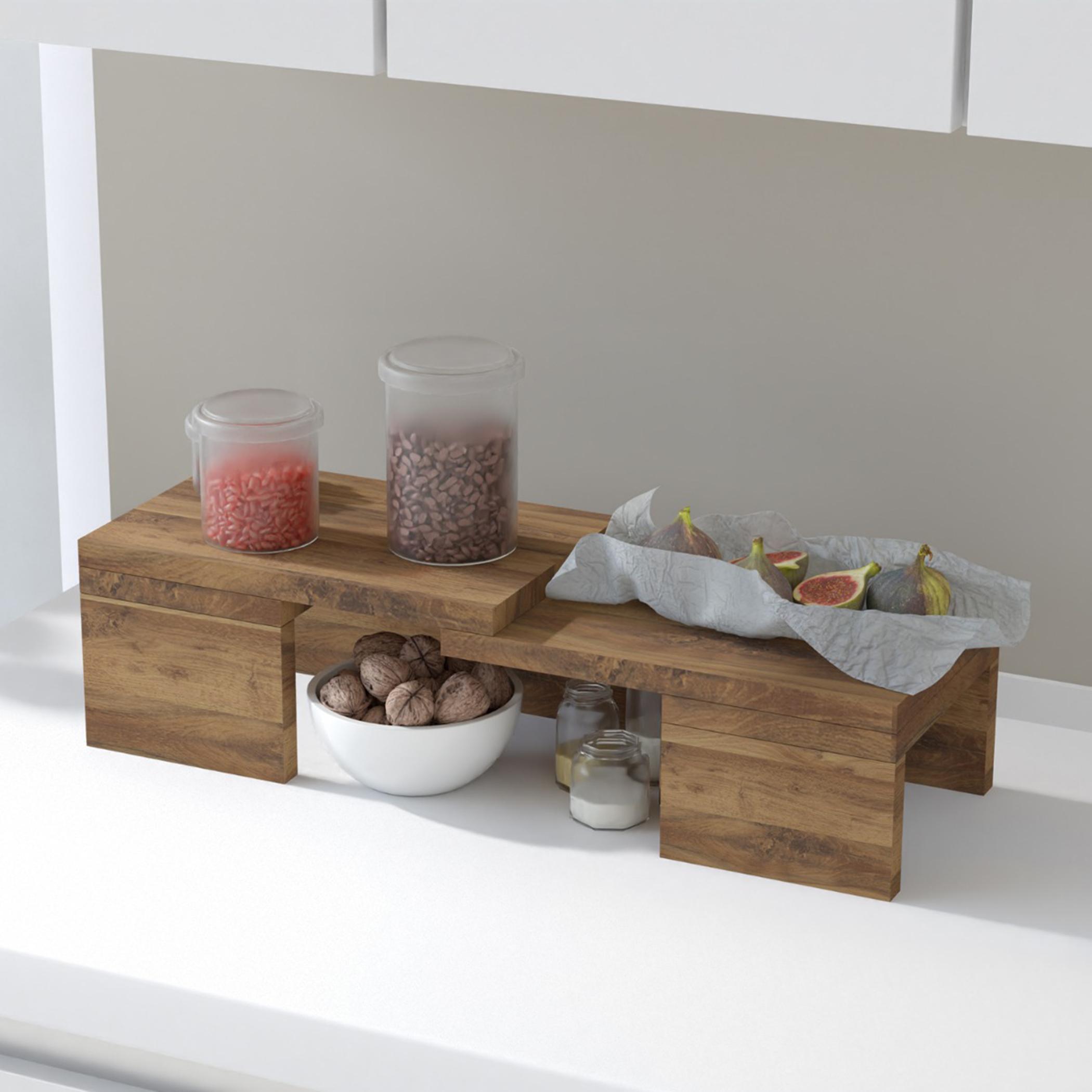 Wooden Kitchen Storage Rack - 60x20x15 cm-household-kitchen-kitchenorganising-countertoporganising-image-1