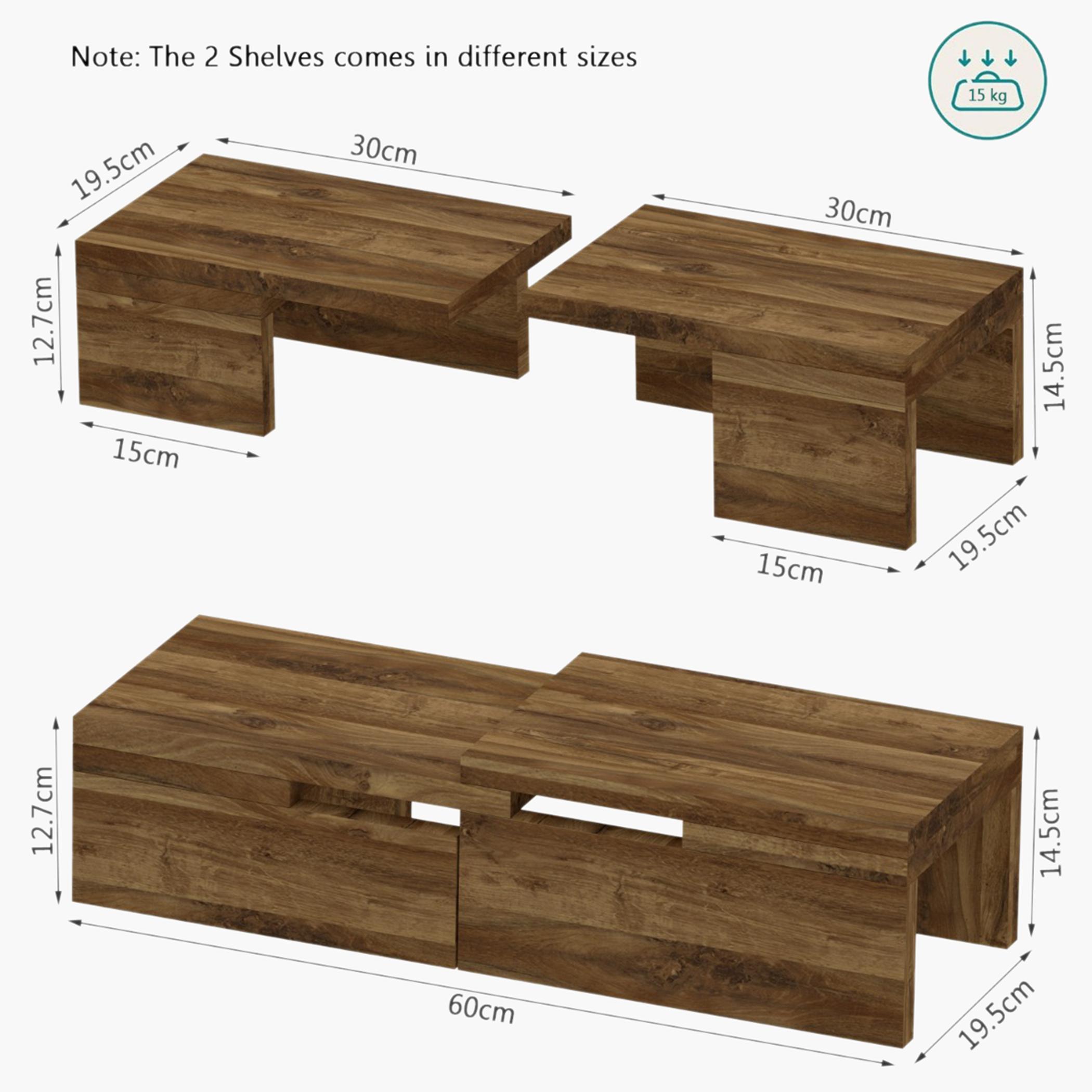Wooden Kitchen Storage Rack - 60x20x15 cm-household-kitchen-kitchenorganising-countertoporganising-image-2