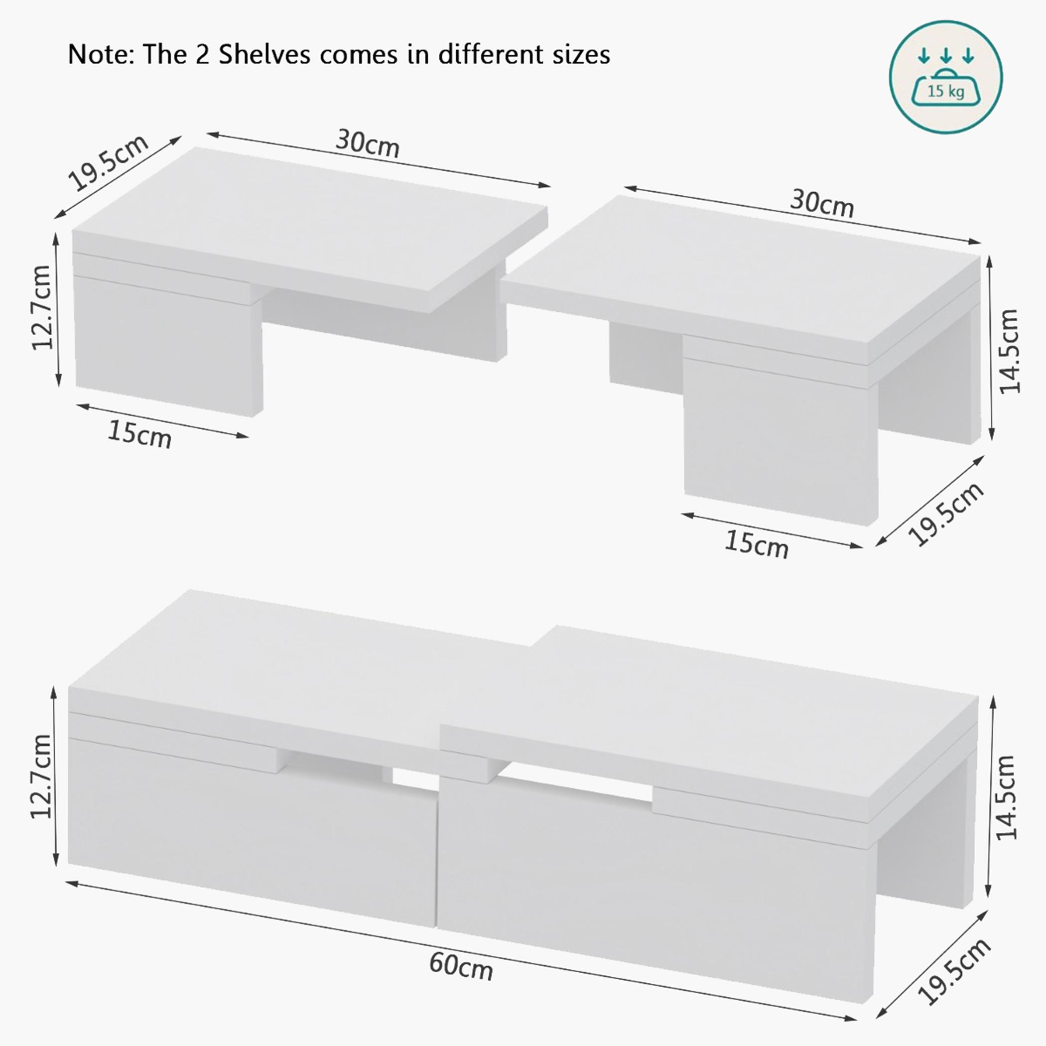 رف تخزين خشبي متشابك من ماهماي - 60x19.5x14.5 سم-household-kitchen-kitchenorganising-countertoporganising-image-2