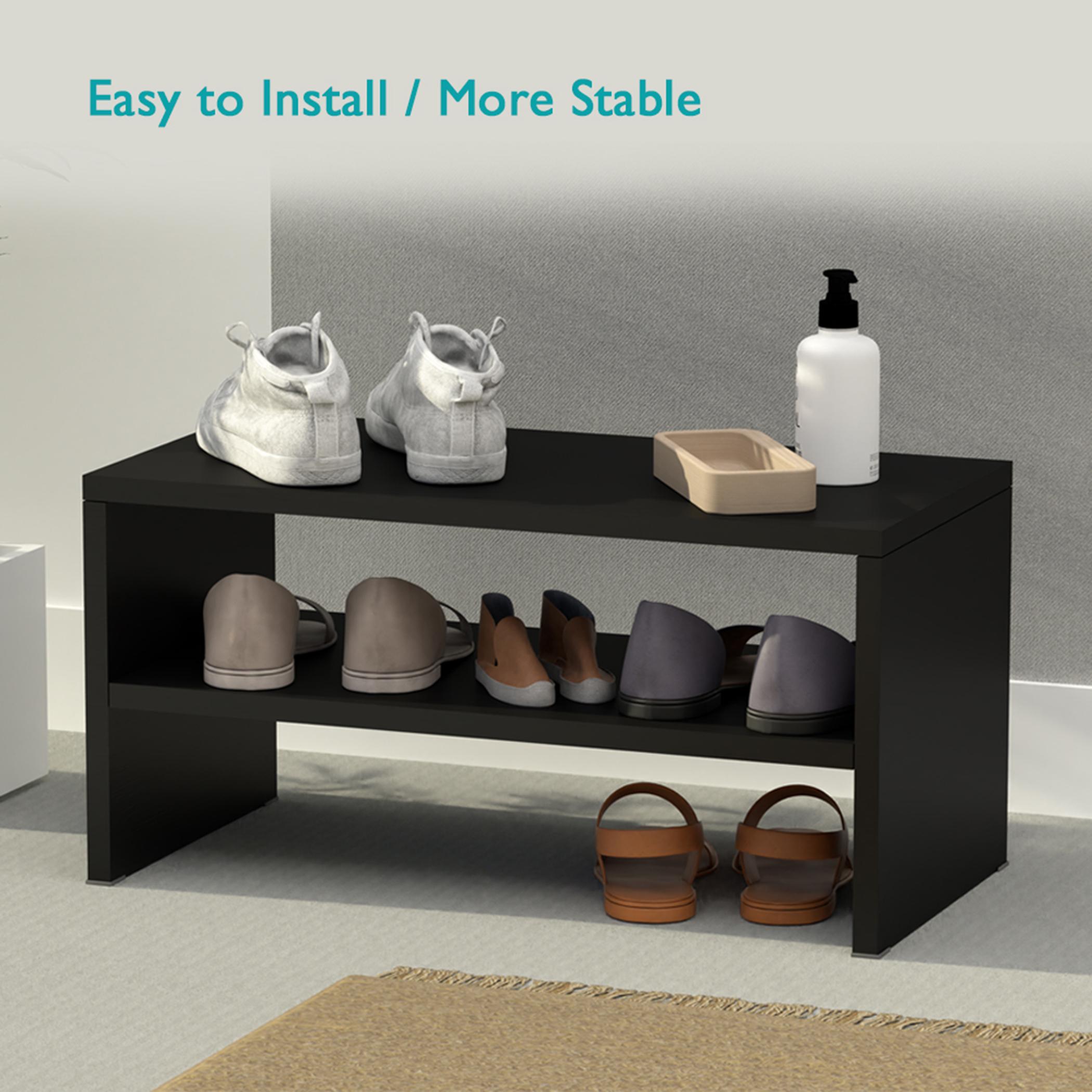 Wooden 2-Tier Shoe Rack - 60x30x30 cms-furniture-livingroom-shoeracks-image-4