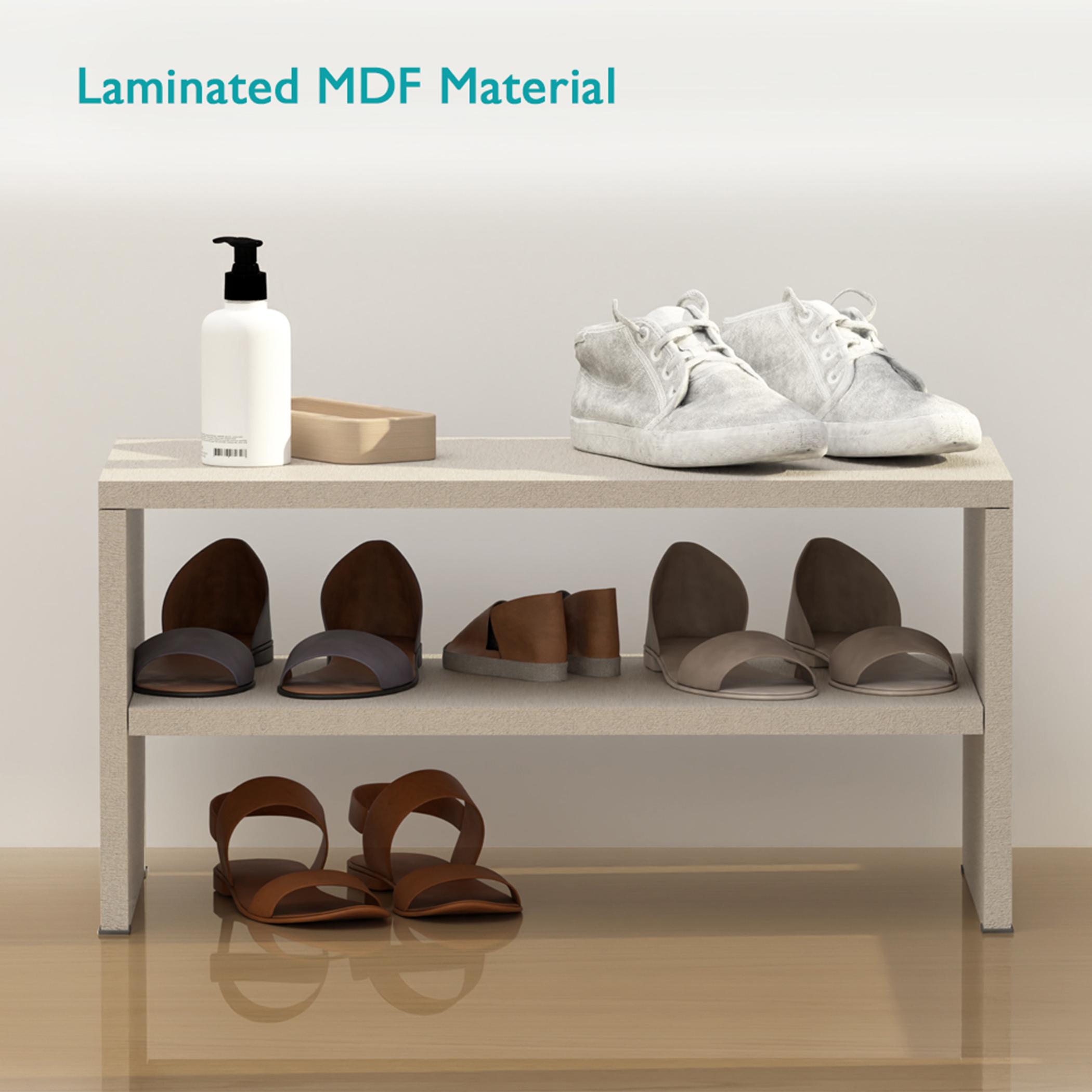 Wooden 2-Tier Stackable Shoe Rack - 60x30x30 cm-furniture-livingroom-shoeracks-image-3