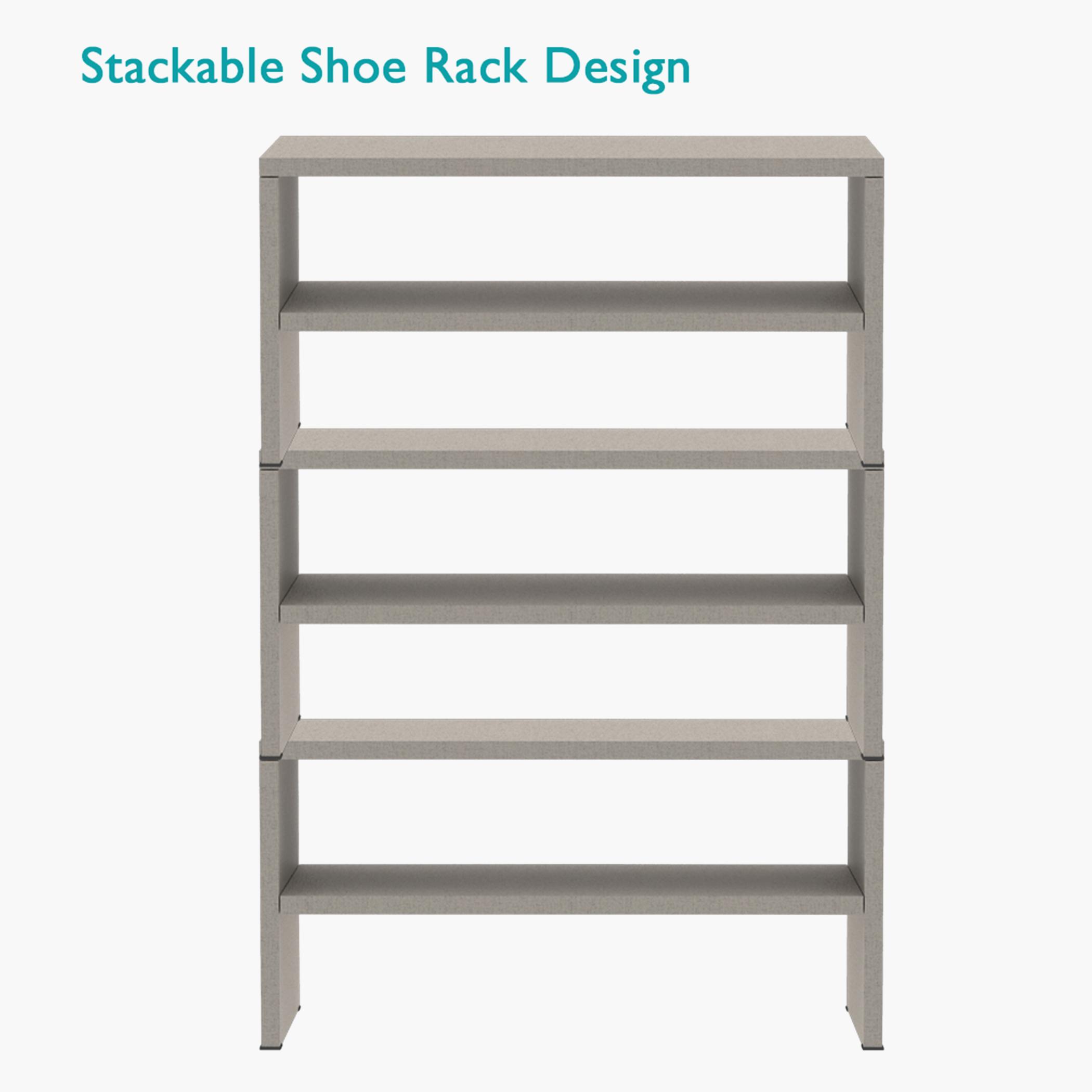 Wooden 2-Tier Stackable Shoe Rack - 60x30x30 cm-furniture-livingroom-shoeracks-image-5