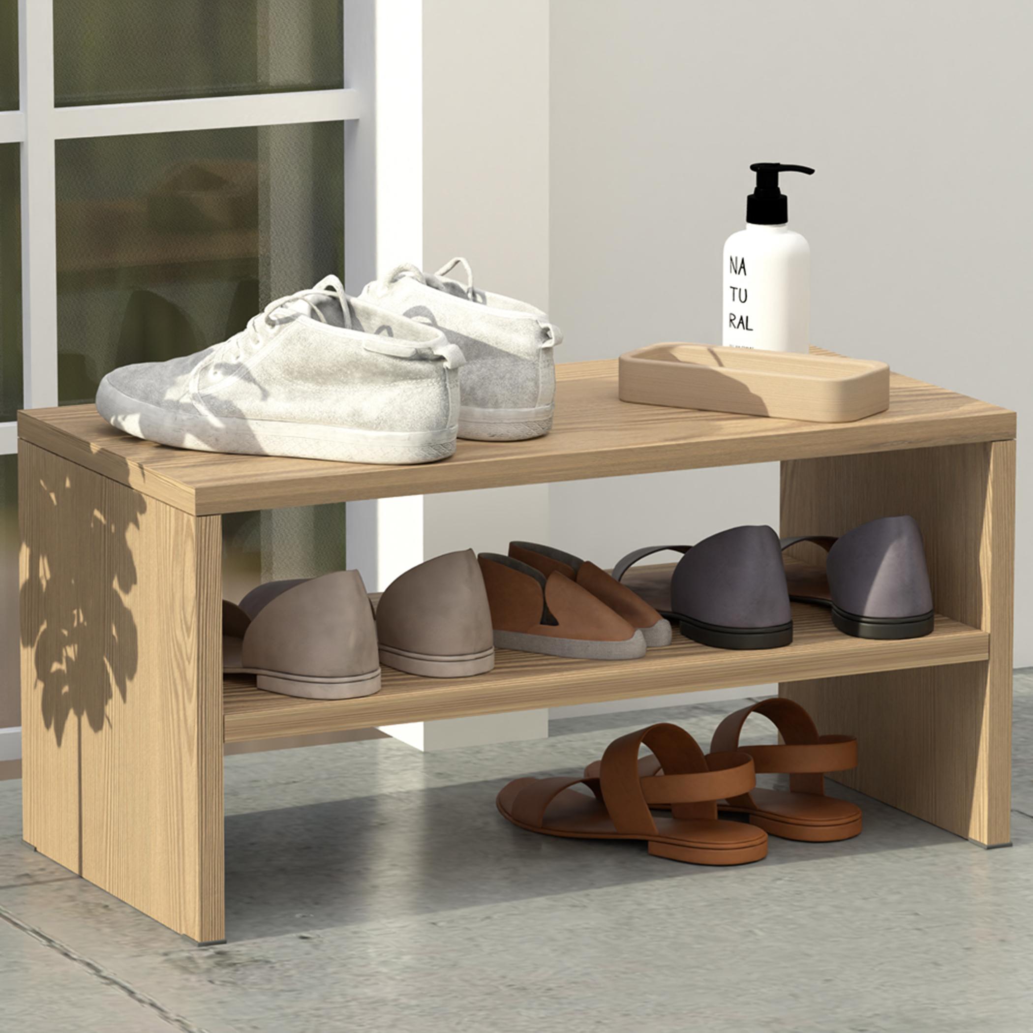 Wooden 2-Tier Shoe Rack - 60x30x30 cms-furniture-livingroom-shoeracks-image-1