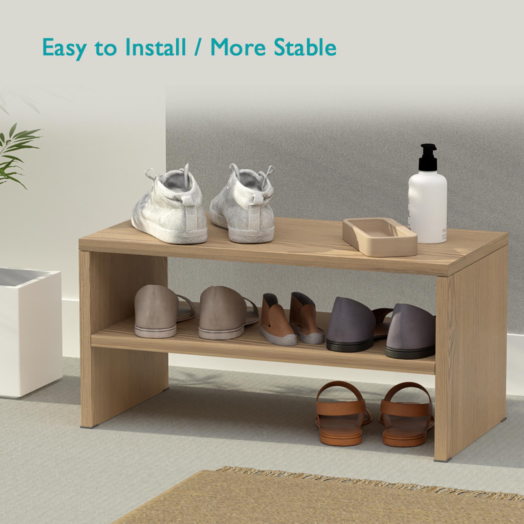Wooden 2-Tier Shoe Rack - 60x30x30 cms-furniture-livingroom-shoeracks-image-4