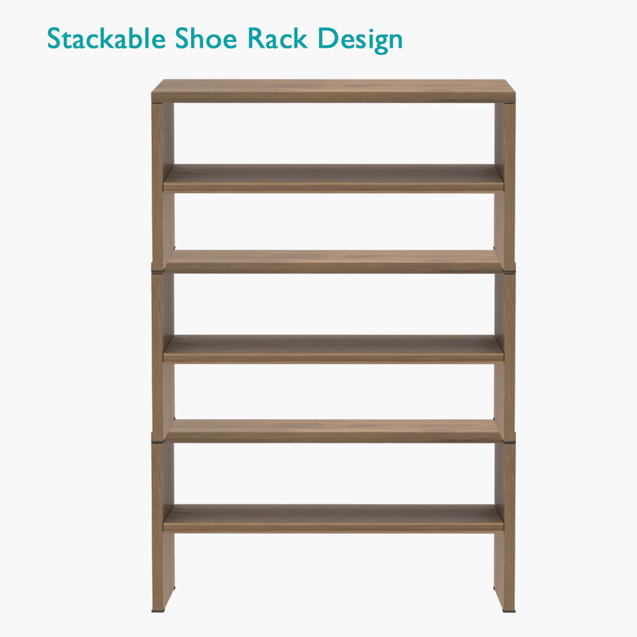 Wooden 2-Tier Shoe Rack - 60x30x30 cms-furniture-livingroom-shoeracks-image-5