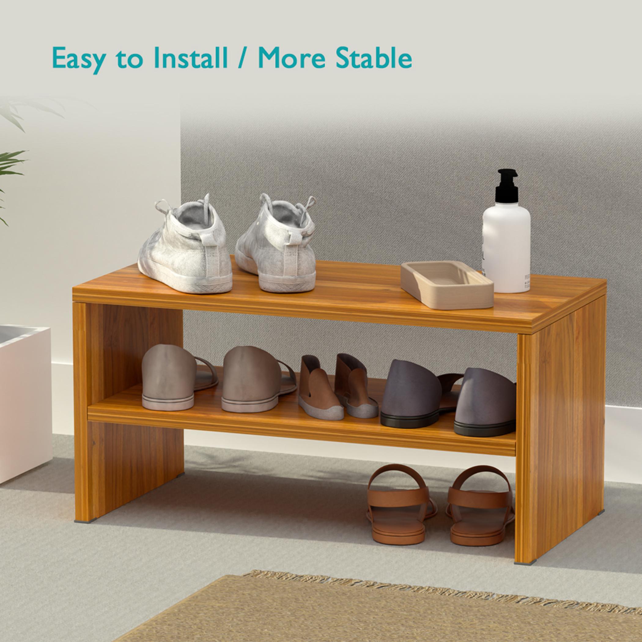 Wooden 2-Tier Shoe Rack - 60x30x30 cm-furniture-livingroom-shoeracks-image-4