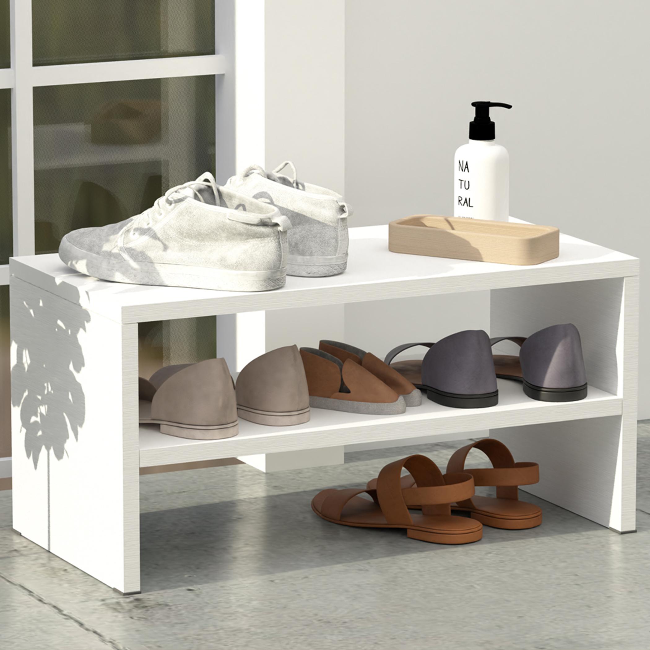 Wooden 2-Tier Shoe Rack - 60x30x30 cm-furniture-livingroom-shoeracks-image-1