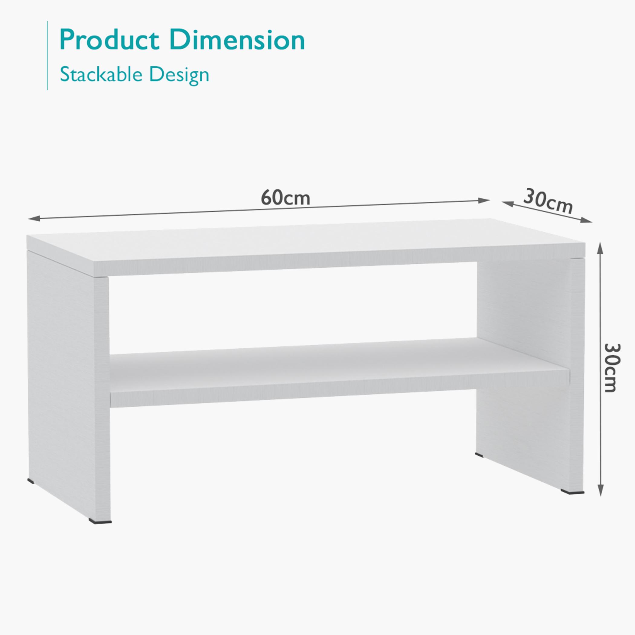 Wooden 2-Tier Shoe Rack - 60x30x30 cm-furniture-livingroom-shoeracks-image-2