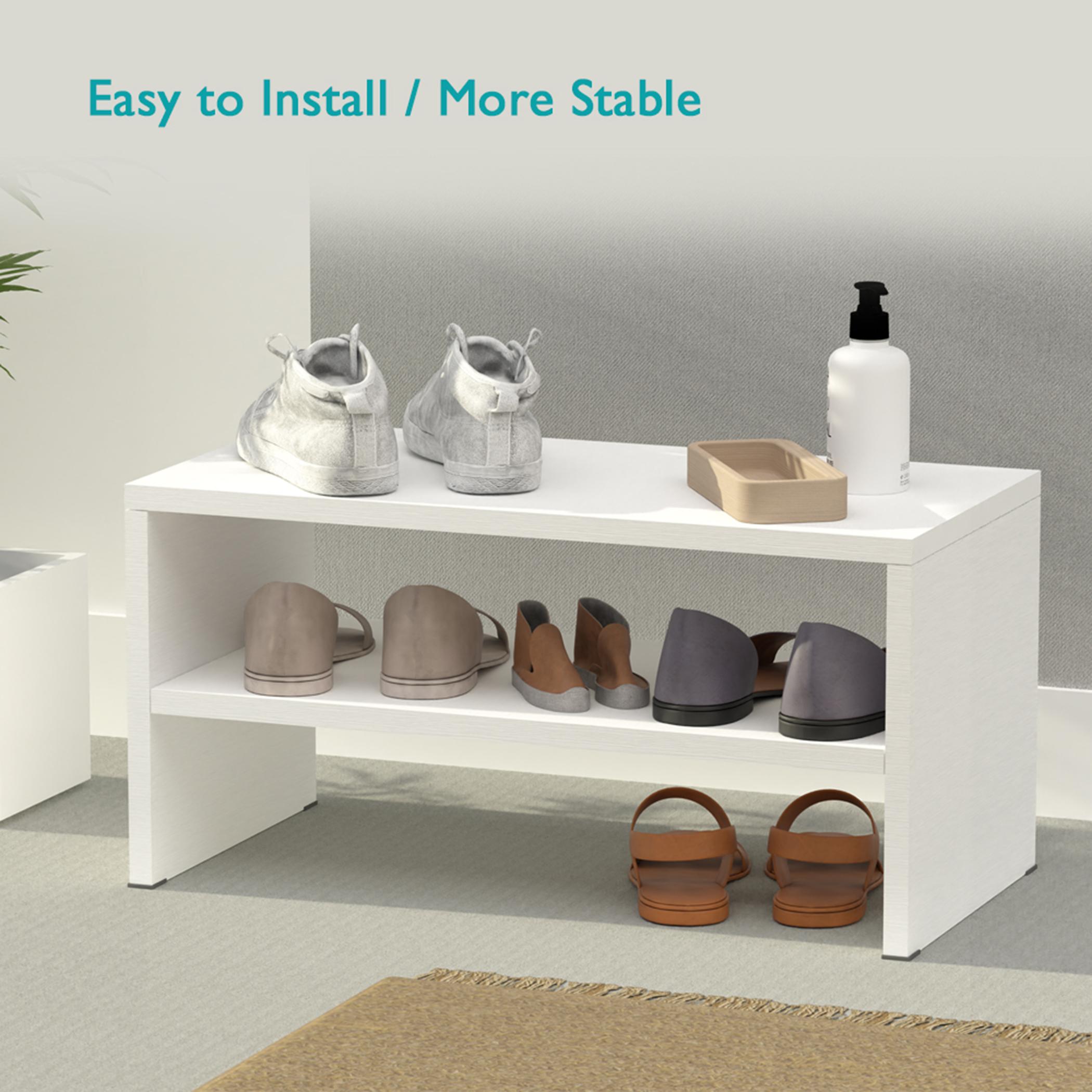 Wooden 2-Tier Shoe Rack - 60x30x30 cm-furniture-livingroom-shoeracks-image-4