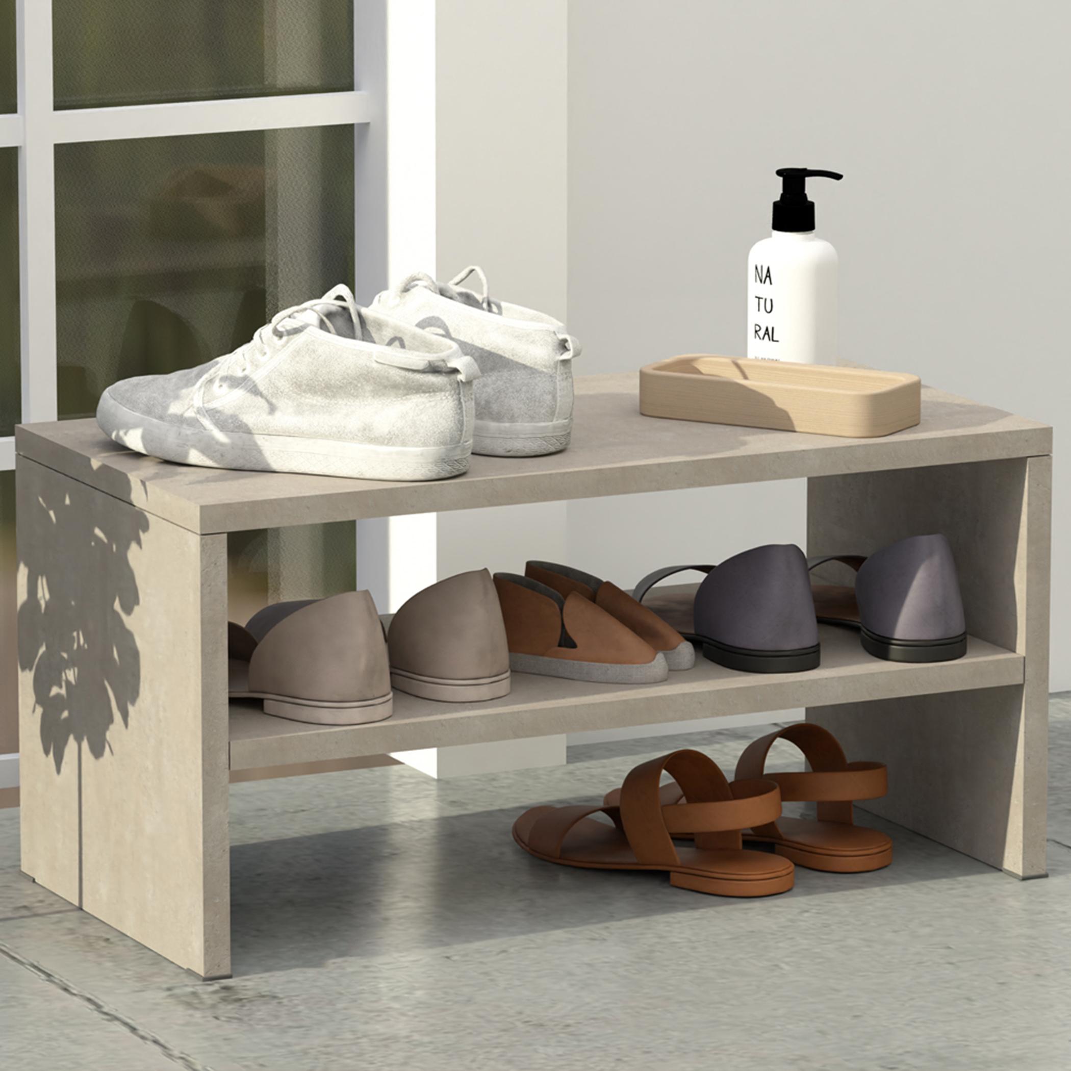 Wooden 2-Tier Stackable Shoe Rack - 60x30x30 cm-furniture-livingroom-shoeracks-image-1
