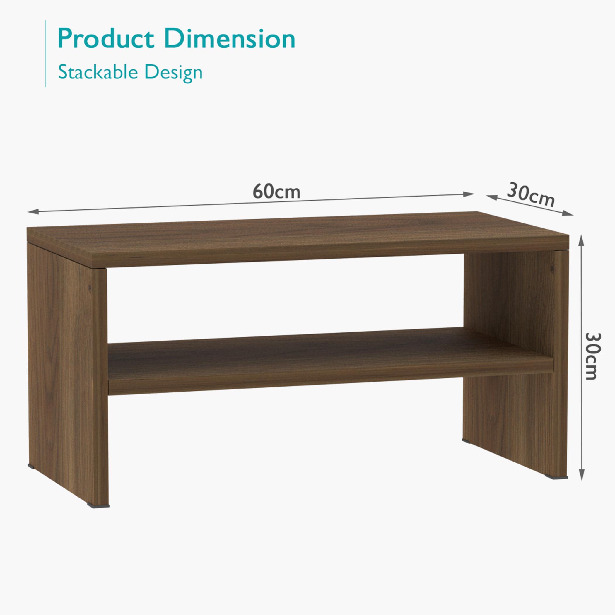 Open 2-Tier Shoe Rack - 60x30x30 cm-furniture-livingroom-shoeracks-image-2