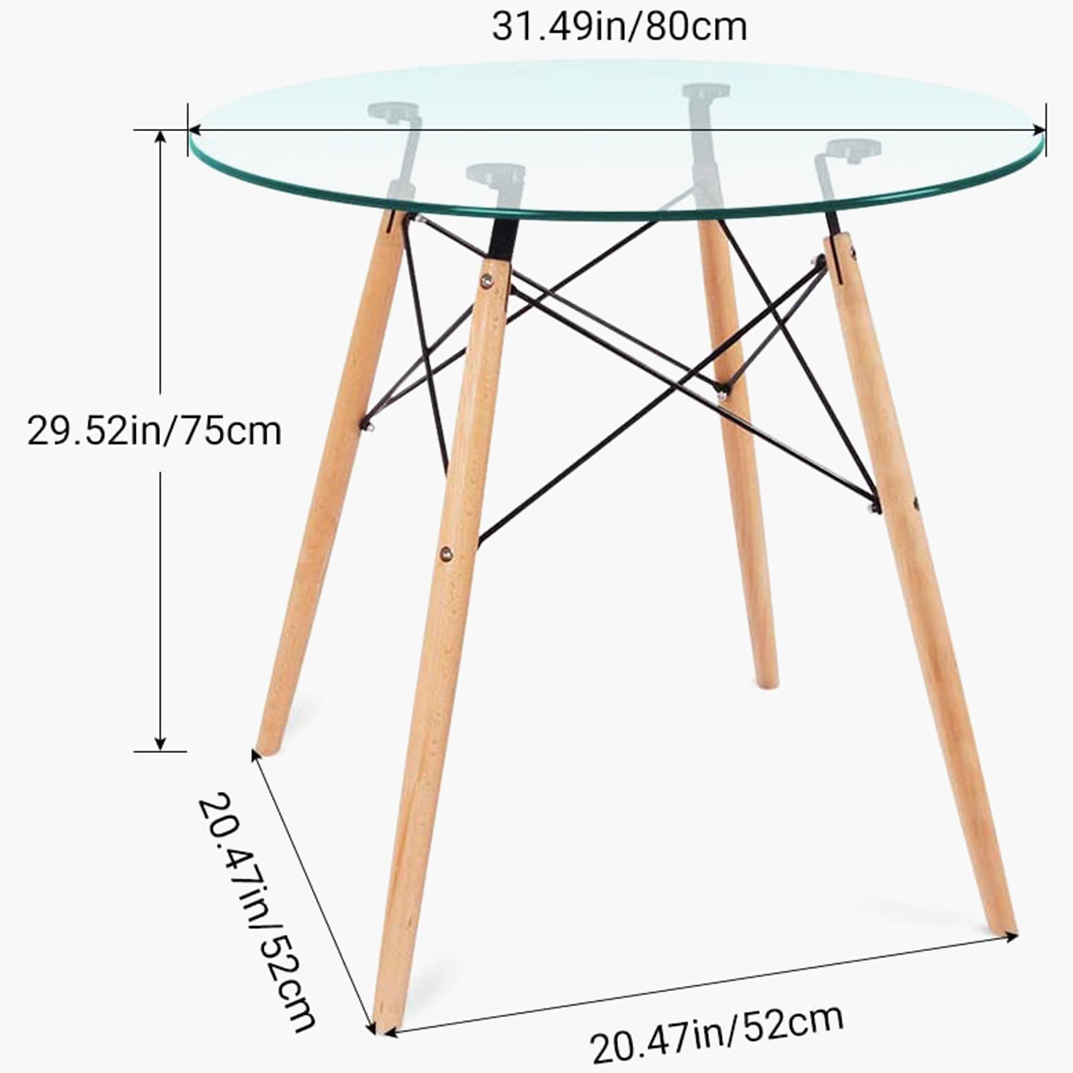 Glass Round Table - 80x25x75 cms-furniture-livingroom-consoletablesandmirrors-image-8