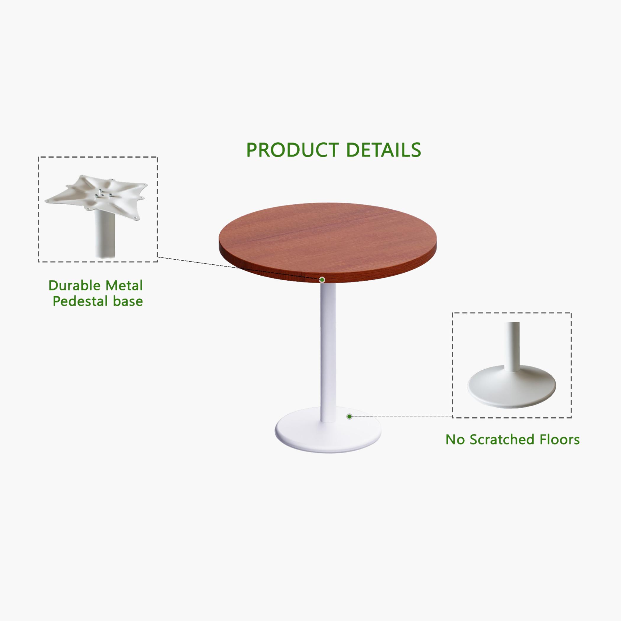 Rodo Wooden Top Table with Pedestal Base - 80x25x75 cms-furniture-livingroom-consoletablesandmirrors-image-3