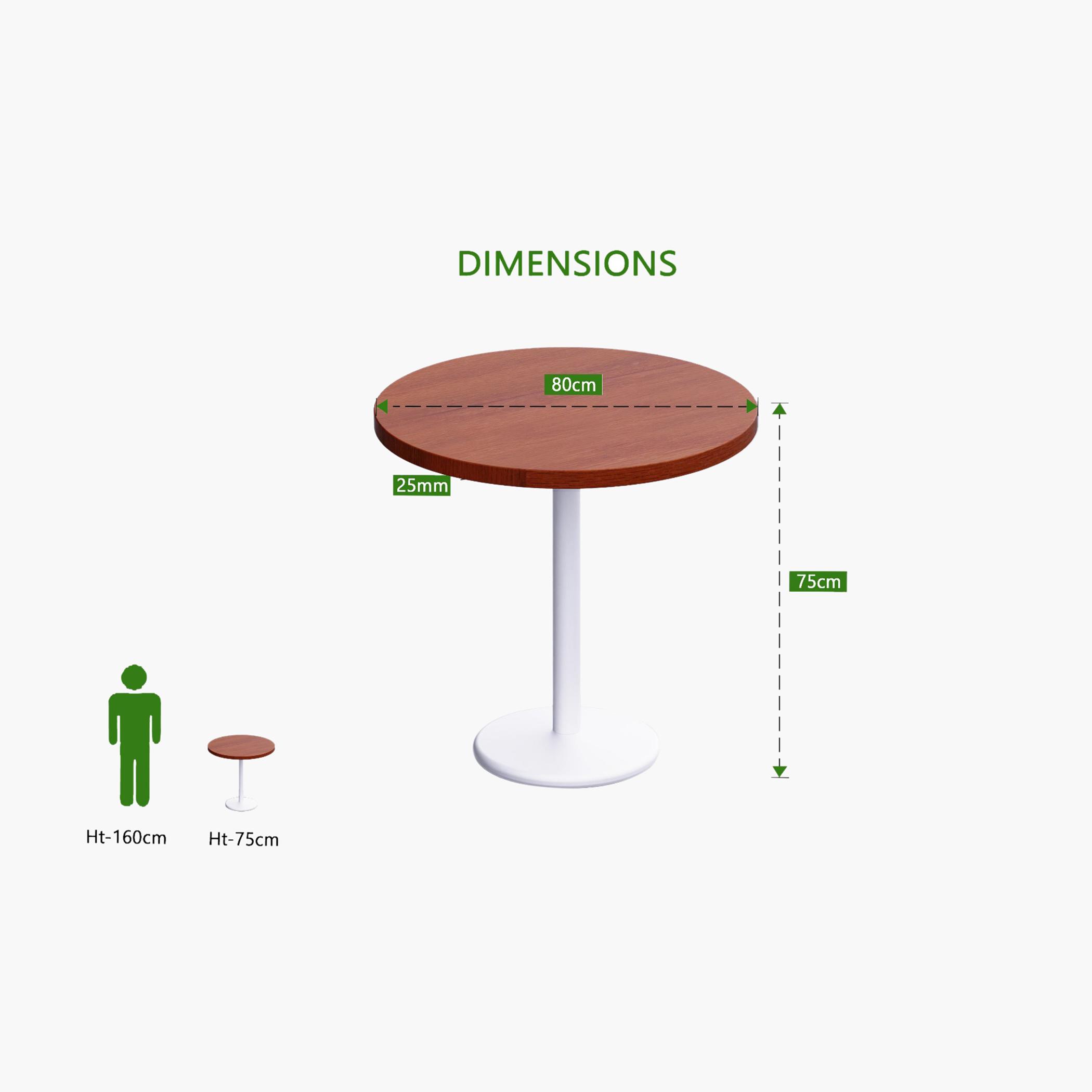 Rodo Wooden Top Table with Pedestal Base - 80x25x75 cms-furniture-livingroom-consoletablesandmirrors-image-4