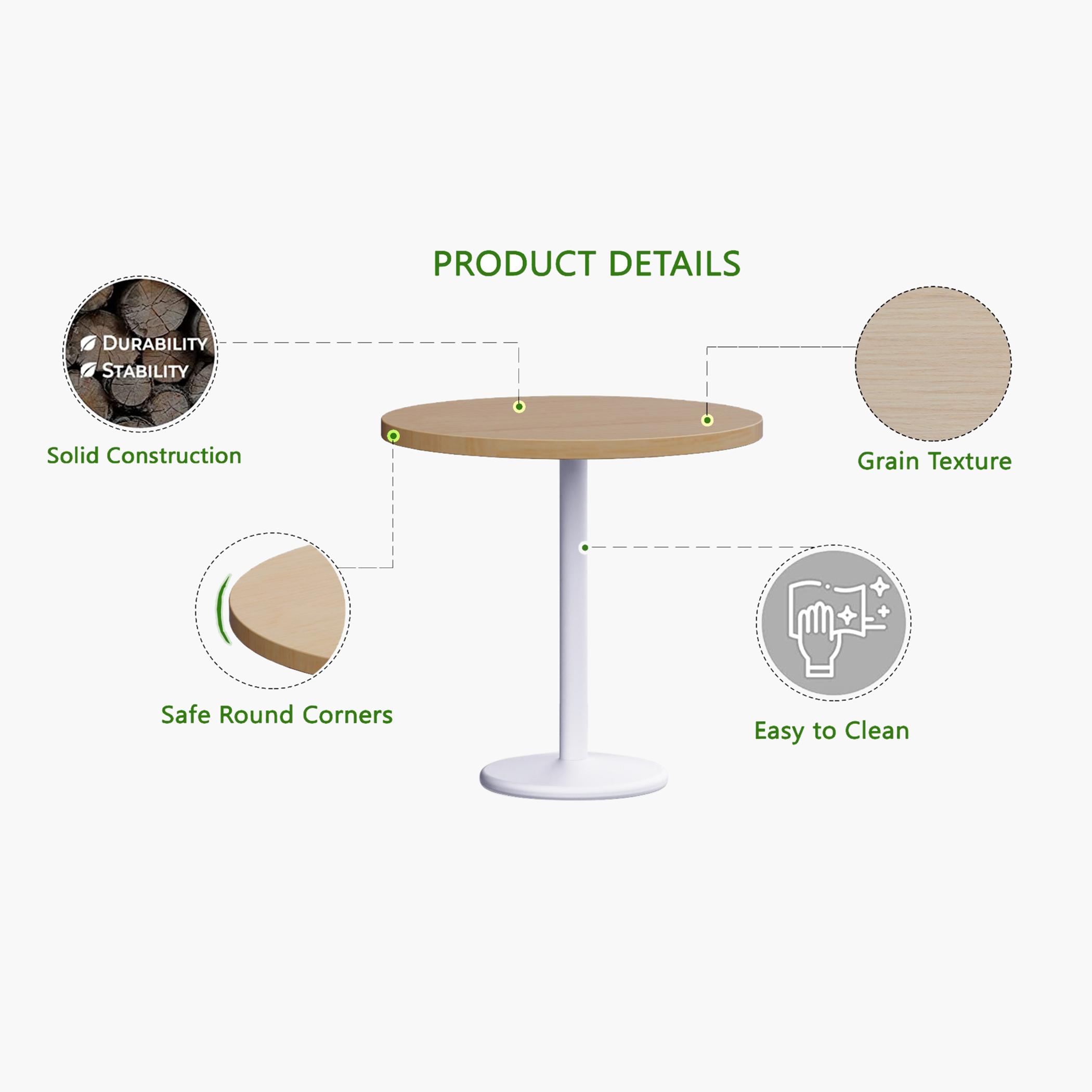 Rodo Wooden Top Table with Pedestal Base - 80x25x75 cm-furniture-livingroom-consoletablesandmirrors-image-2