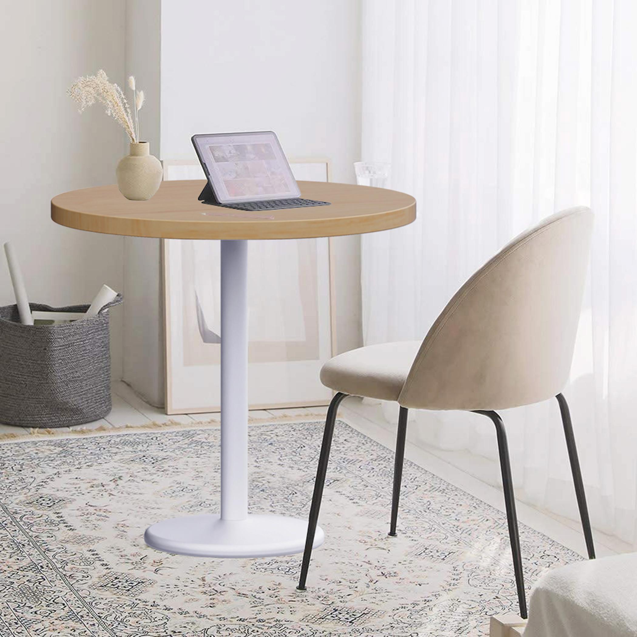 Rodo Wooden Top Table with Pedestal Base - 80x25x75 cm-furniture-livingroom-consoletablesandmirrors-image-5