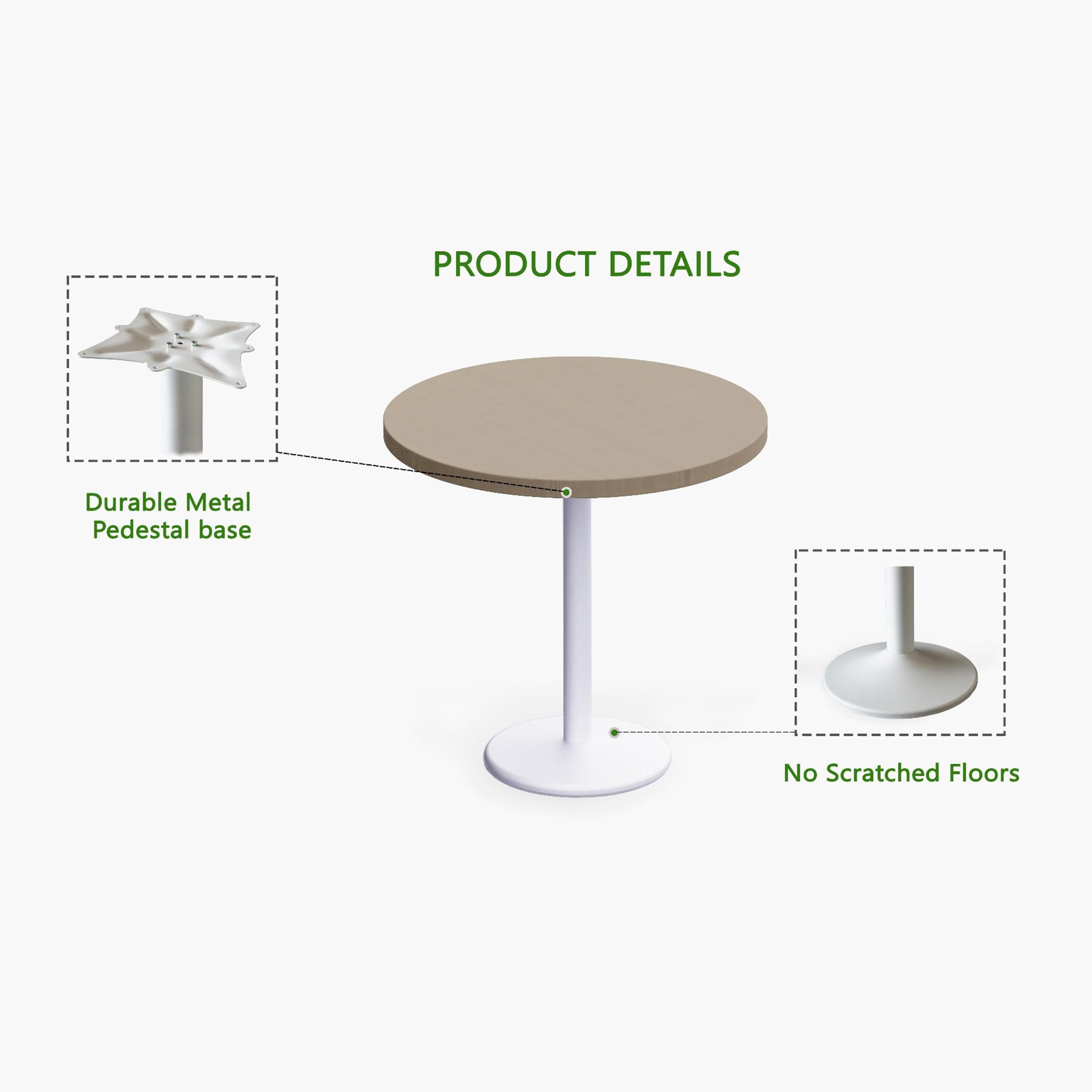 Rodo 500E Round Table with Pedestal Base - 80x2.5x75 cm-furniture-livingroom-consoletablesandmirrors-image-3