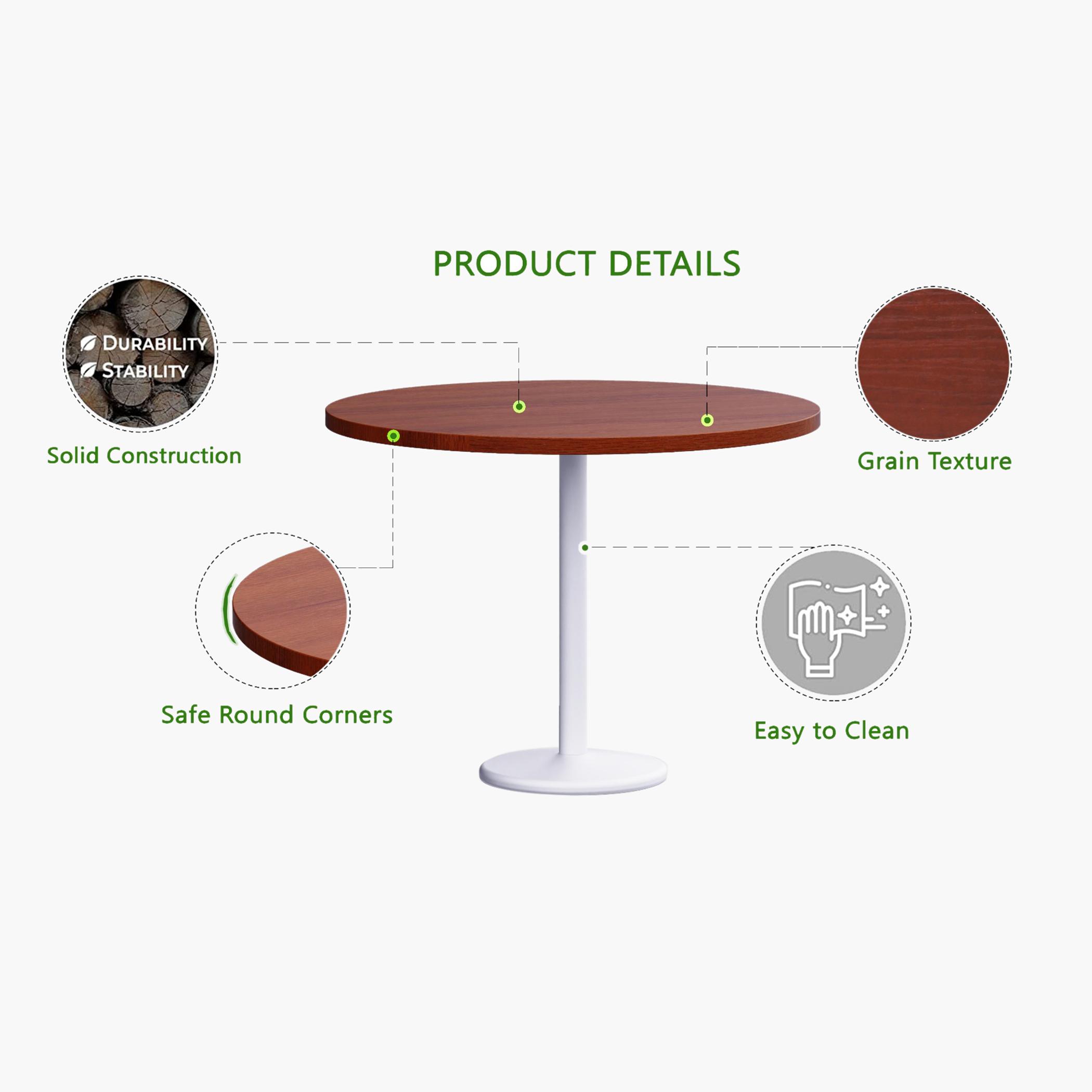 Rodo Wooden Top Table with Pedestal Base - 100x25x75 cm-furniture-livingroom-consoletablesandmirrors-image-2