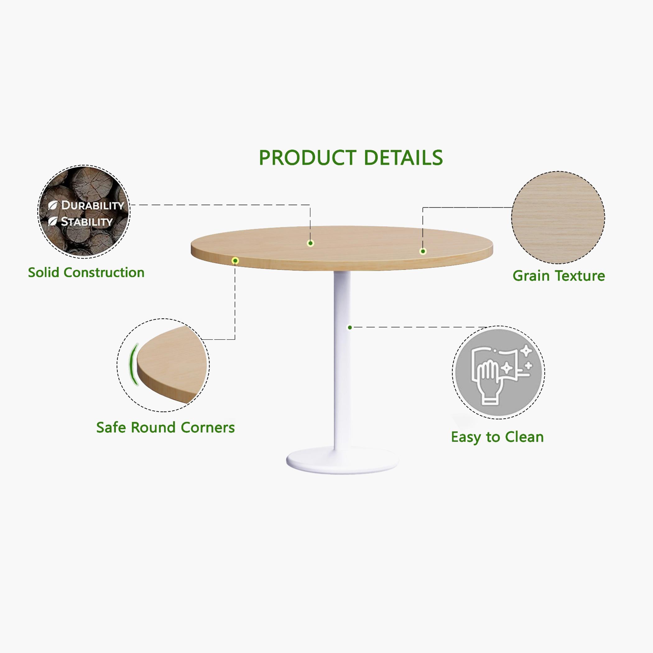 Rodo 500E Round Table with Pedestal Base - 100x2.5x75 cm-furniture-livingroom-consoletablesandmirrors-image-2