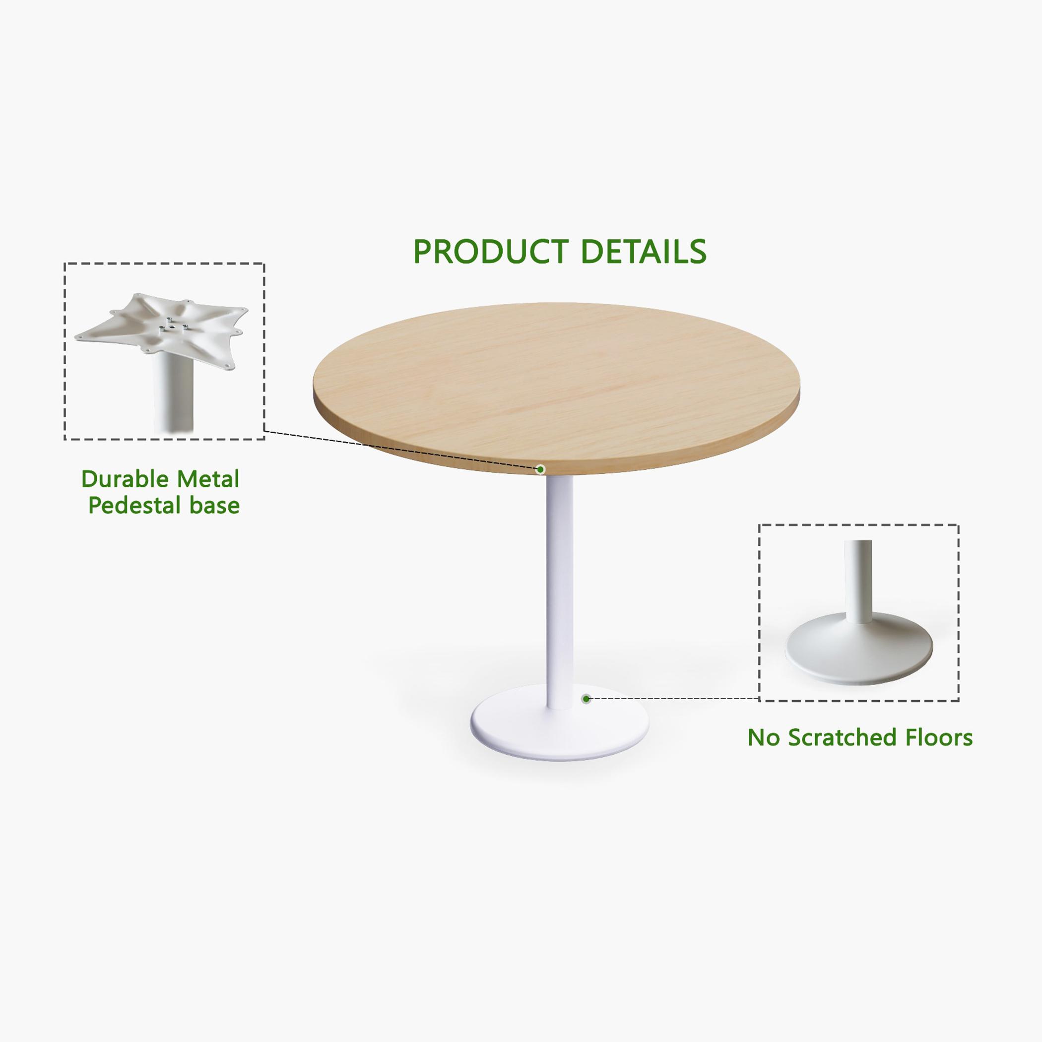 Rodo 500E Round Table with Pedestal Base - 100x2.5x75 cm-furniture-livingroom-consoletablesandmirrors-image-3