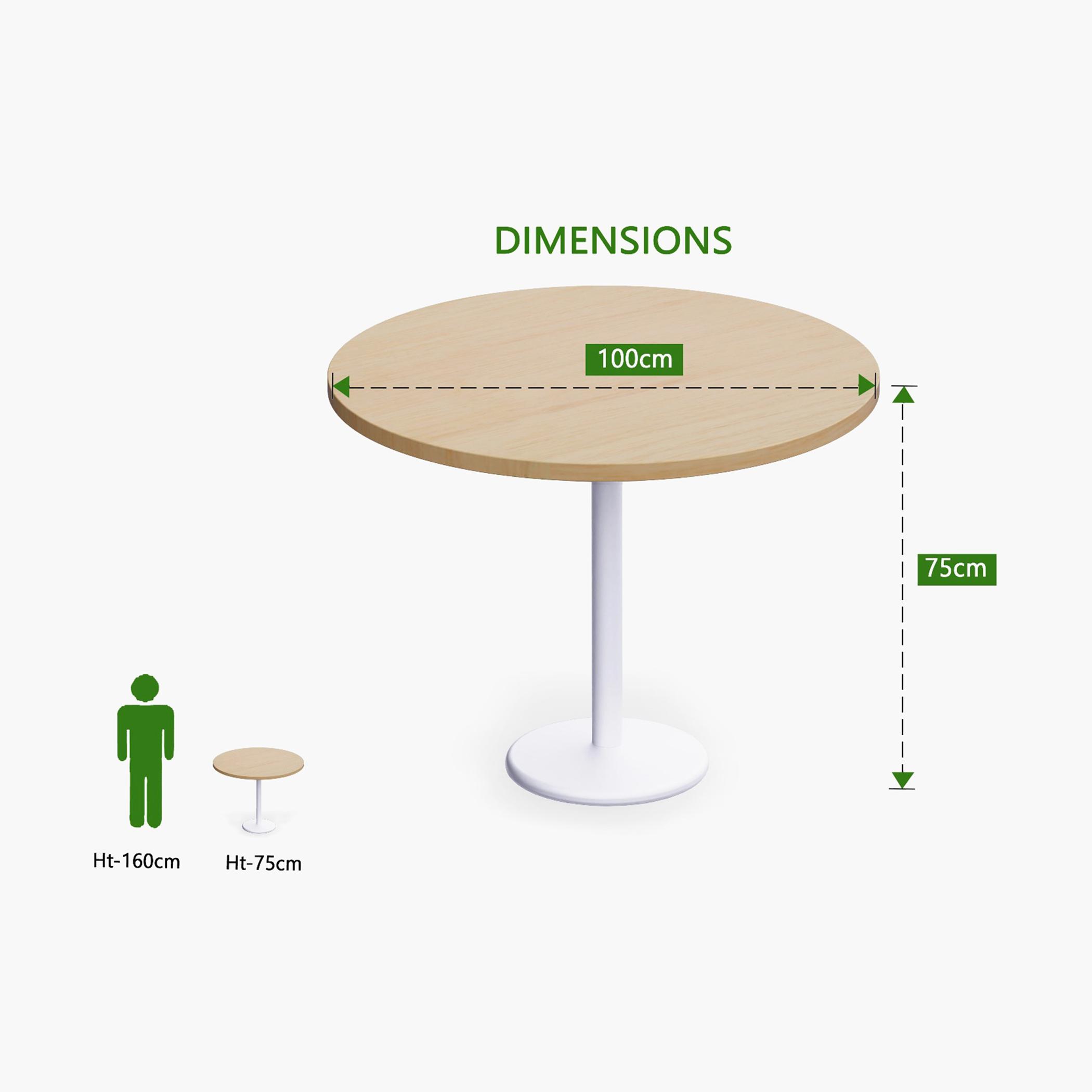 Rodo 500E Round Table with Pedestal Base - 100x2.5x75 cm-furniture-livingroom-consoletablesandmirrors-image-4