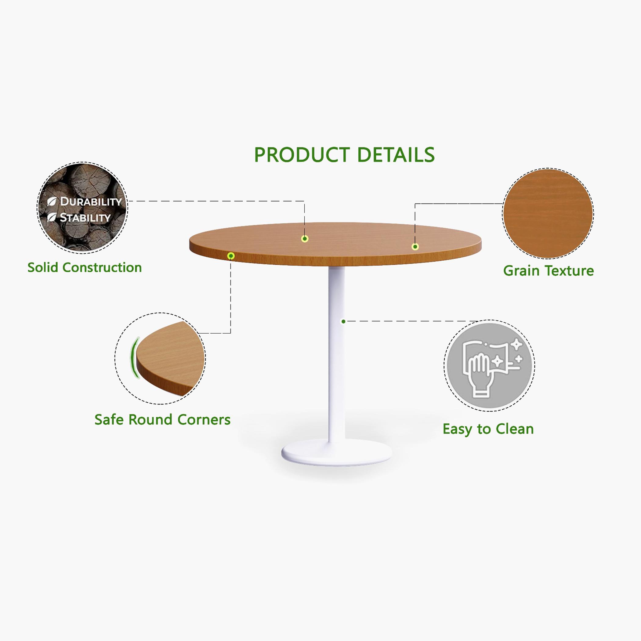 Rodo 500E Round Table with Pedestal Base - 100x2.5x75 cm-furniture-livingroom-consoletablesandmirrors-image-2