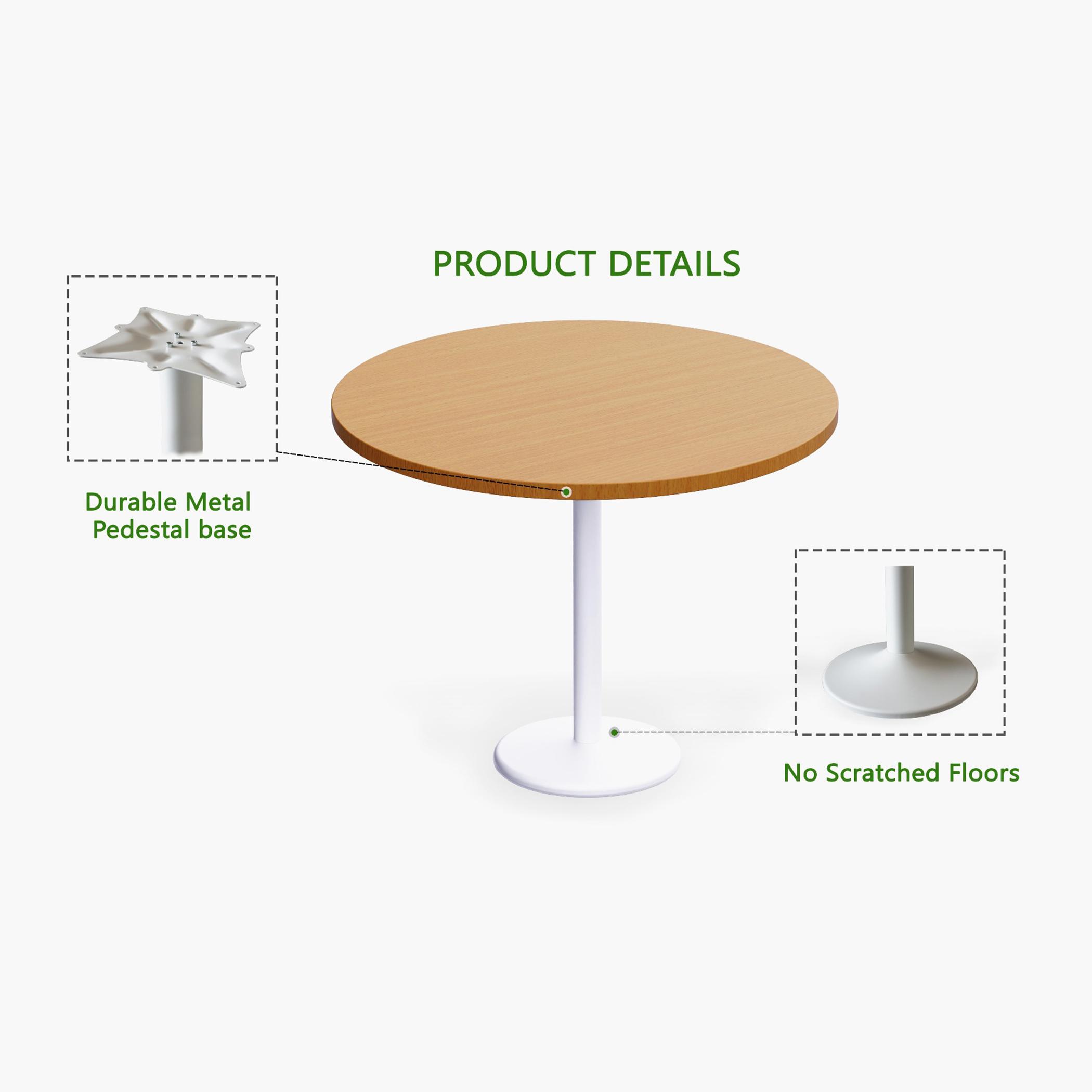 Rodo 500E Round Table with Pedestal Base - 100x2.5x75 cm-furniture-livingroom-consoletablesandmirrors-image-3