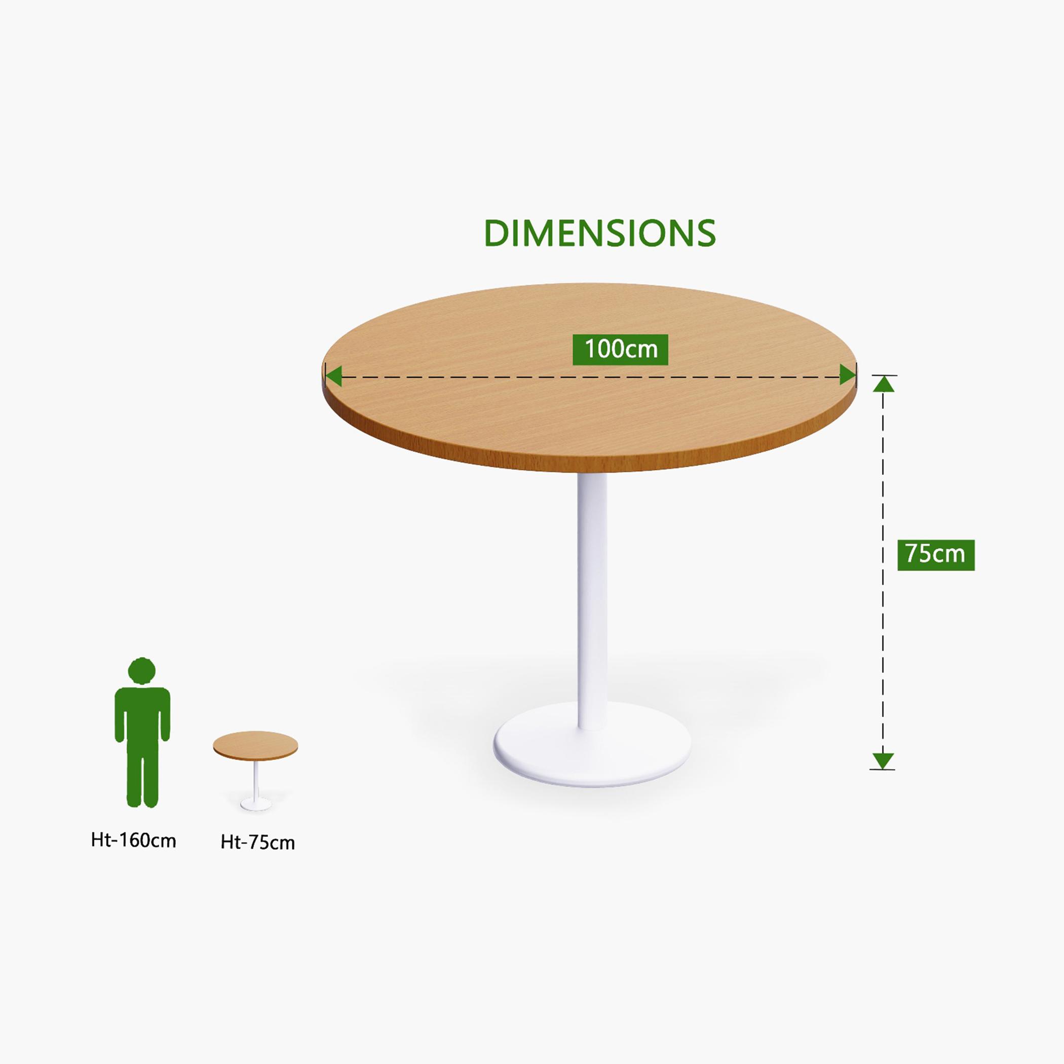 Rodo 500E Round Table with Pedestal Base - 100x2.5x75 cm-furniture-livingroom-consoletablesandmirrors-image-4