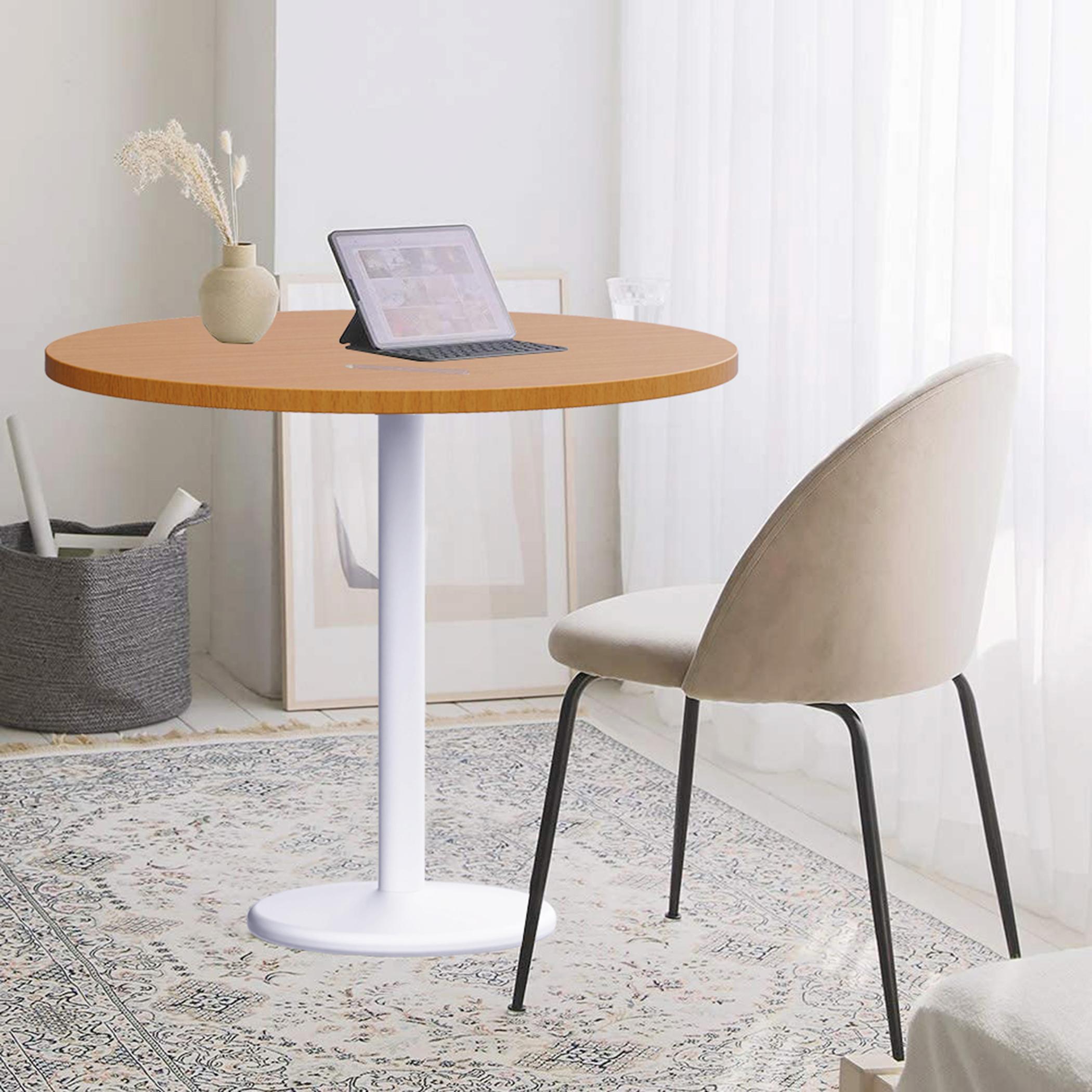 Rodo 500E Round Table with Pedestal Base - 100x2.5x75 cm-furniture-livingroom-consoletablesandmirrors-image-5