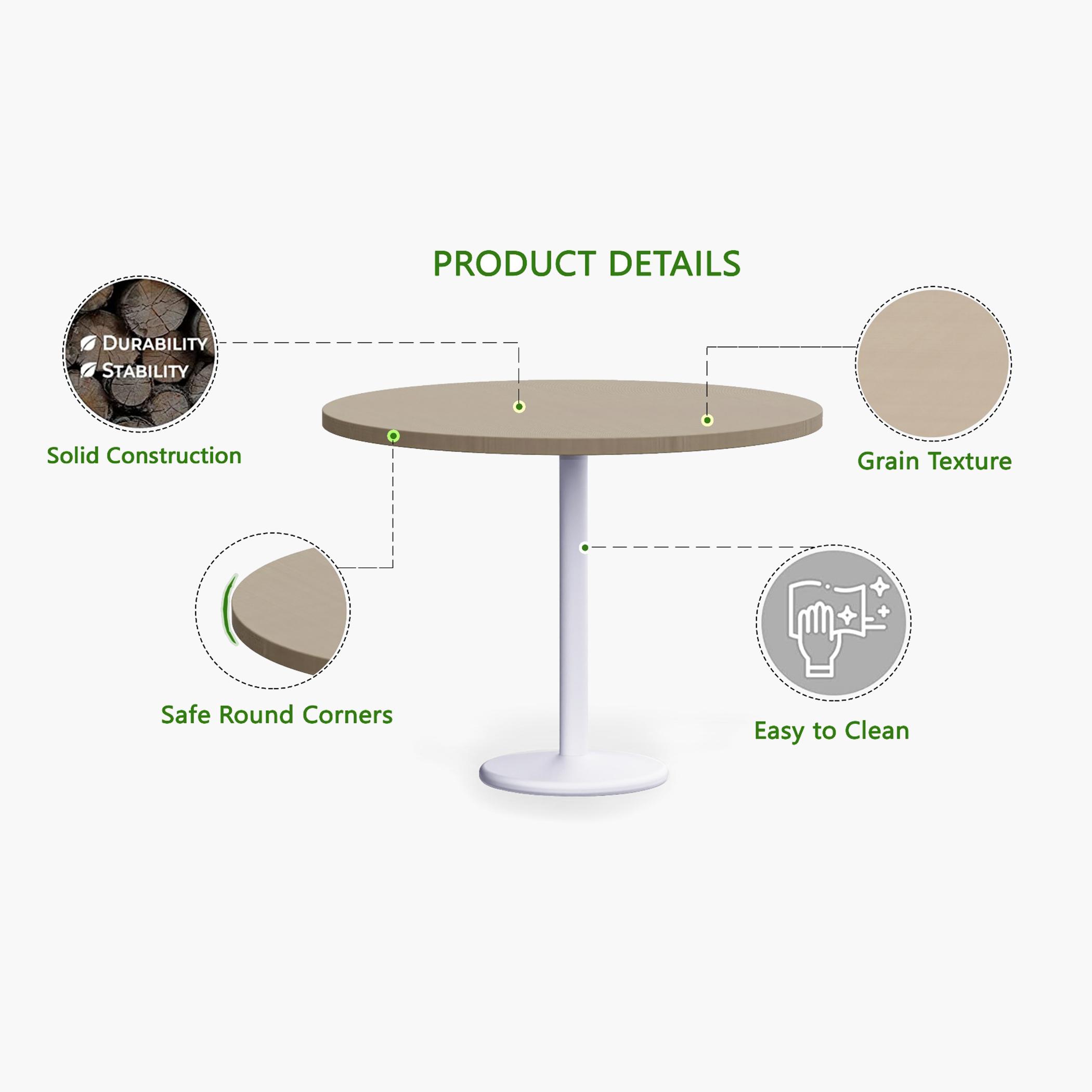 Modern Wooden Round Table - 100x2.5x75 cm-furniture-livingroom-consoletablesandmirrors-image-2