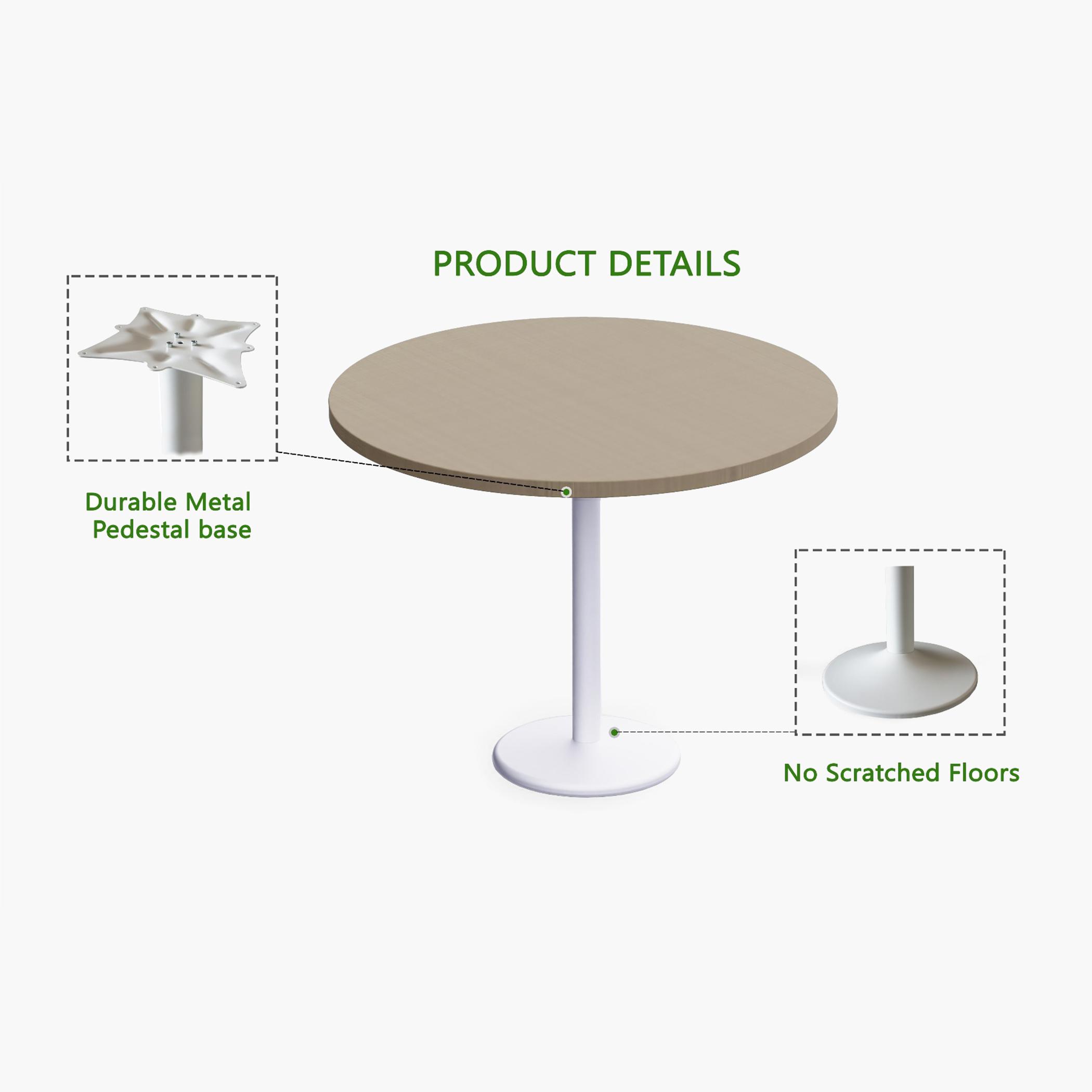 Modern Wooden Round Table - 100x2.5x75 cm-furniture-livingroom-consoletablesandmirrors-image-3