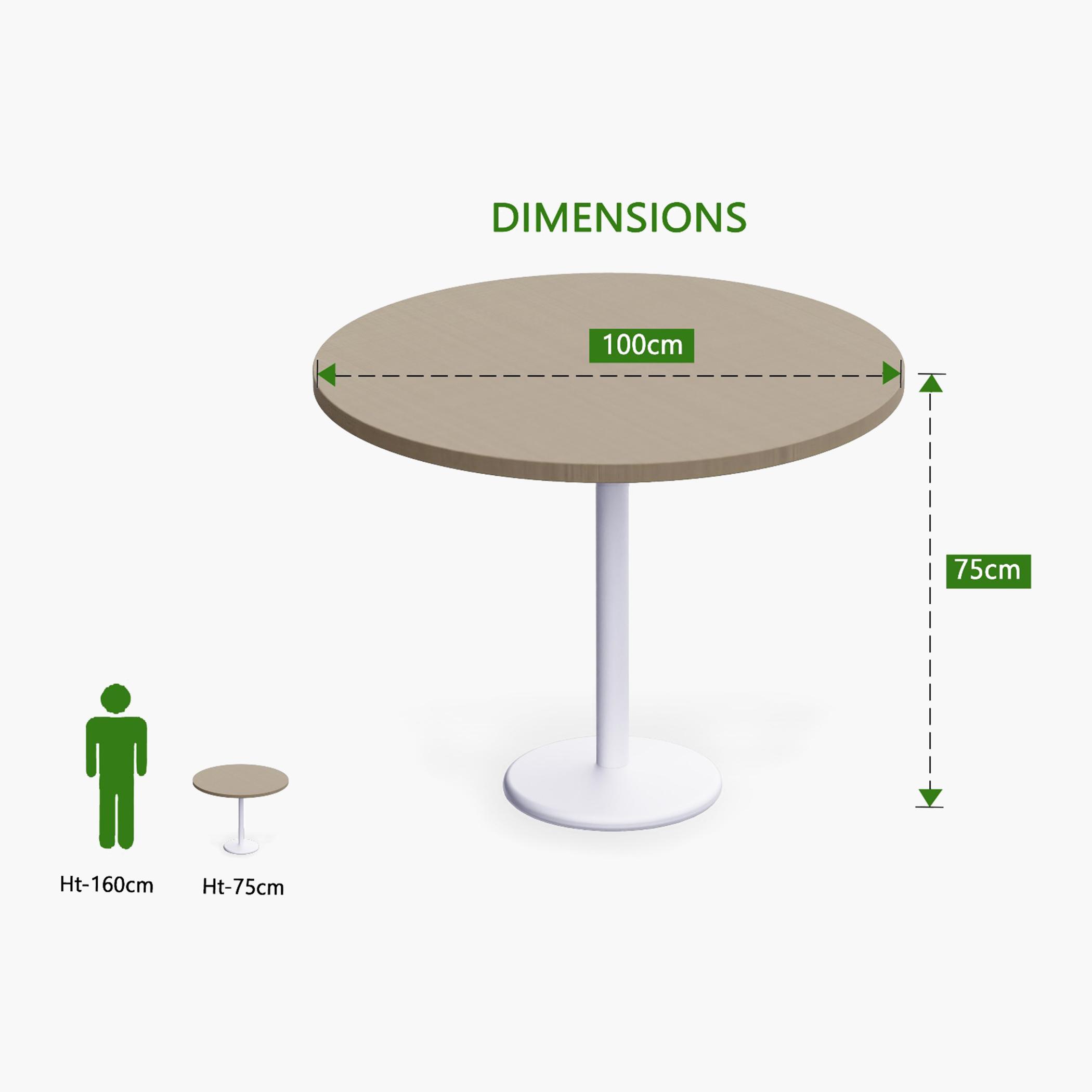 Modern Wooden Round Table - 100x2.5x75 cm-furniture-livingroom-consoletablesandmirrors-image-4