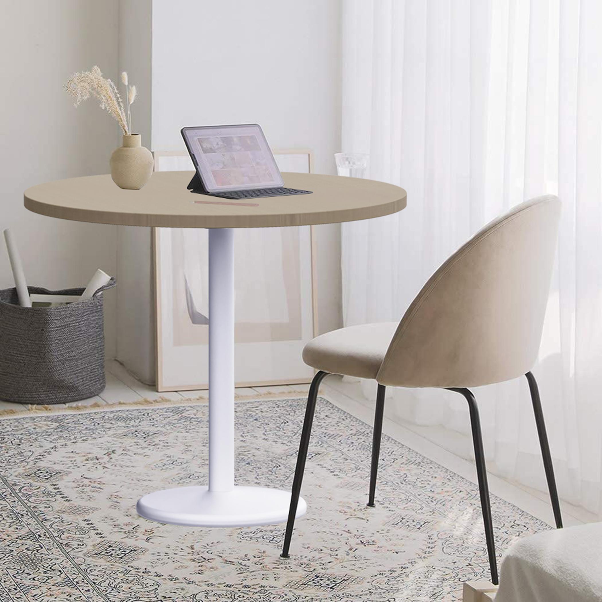 Modern Wooden Round Table - 100x2.5x75 cm-furniture-livingroom-consoletablesandmirrors-image-5
