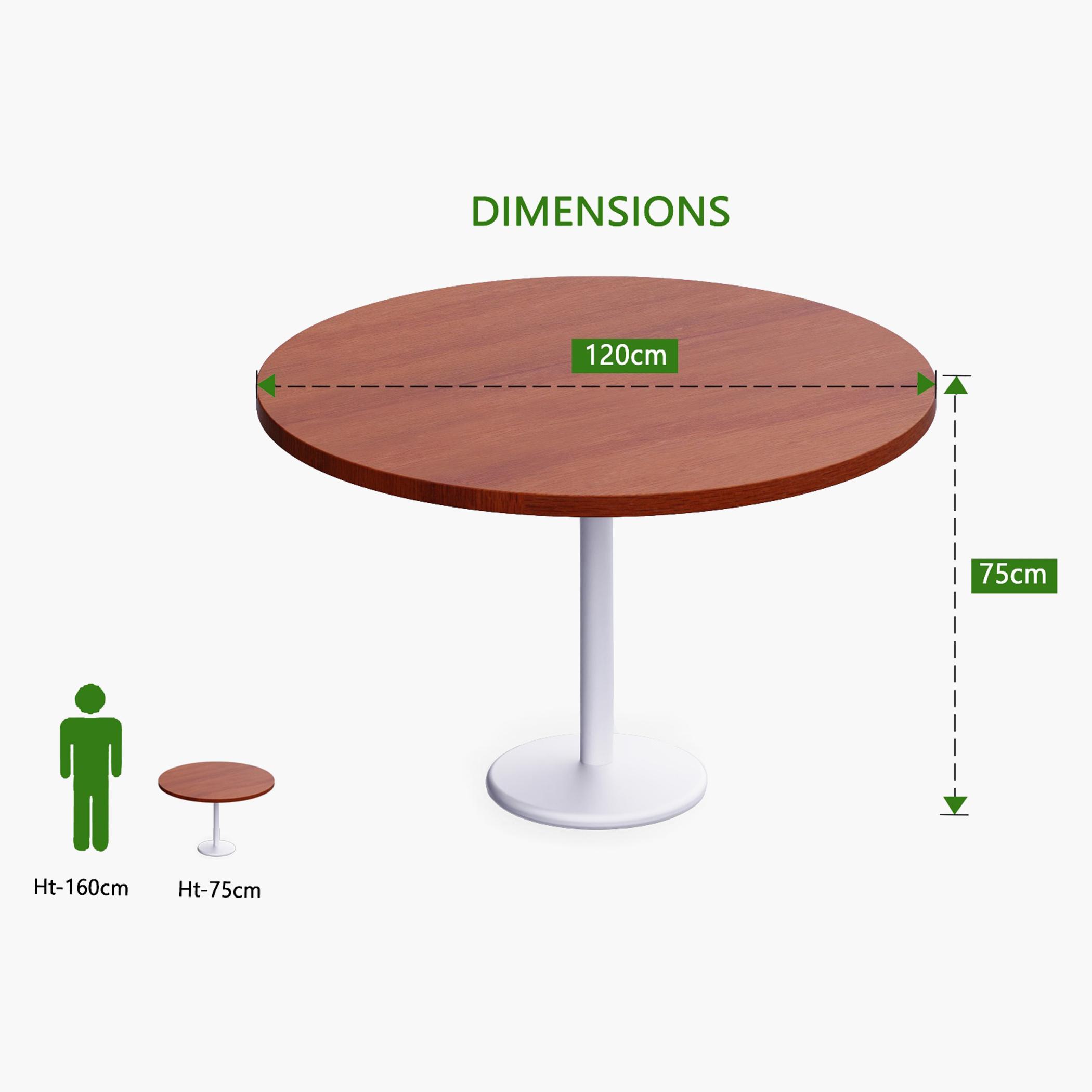 Modern Wooden Round Table - 120x75x25 cms-furniture-livingroom-consoletablesandmirrors-image-4