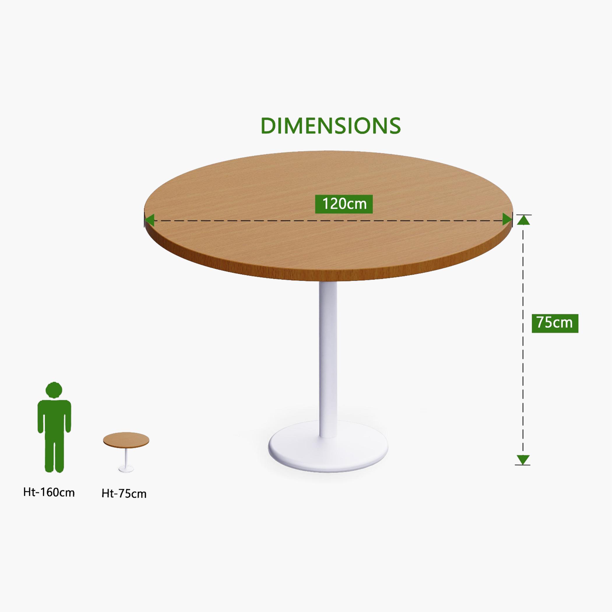 Rodo Wooden Top Table with Pedestal Base - 120x25x75 cm-furniture-livingroom-consoletablesandmirrors-image-4