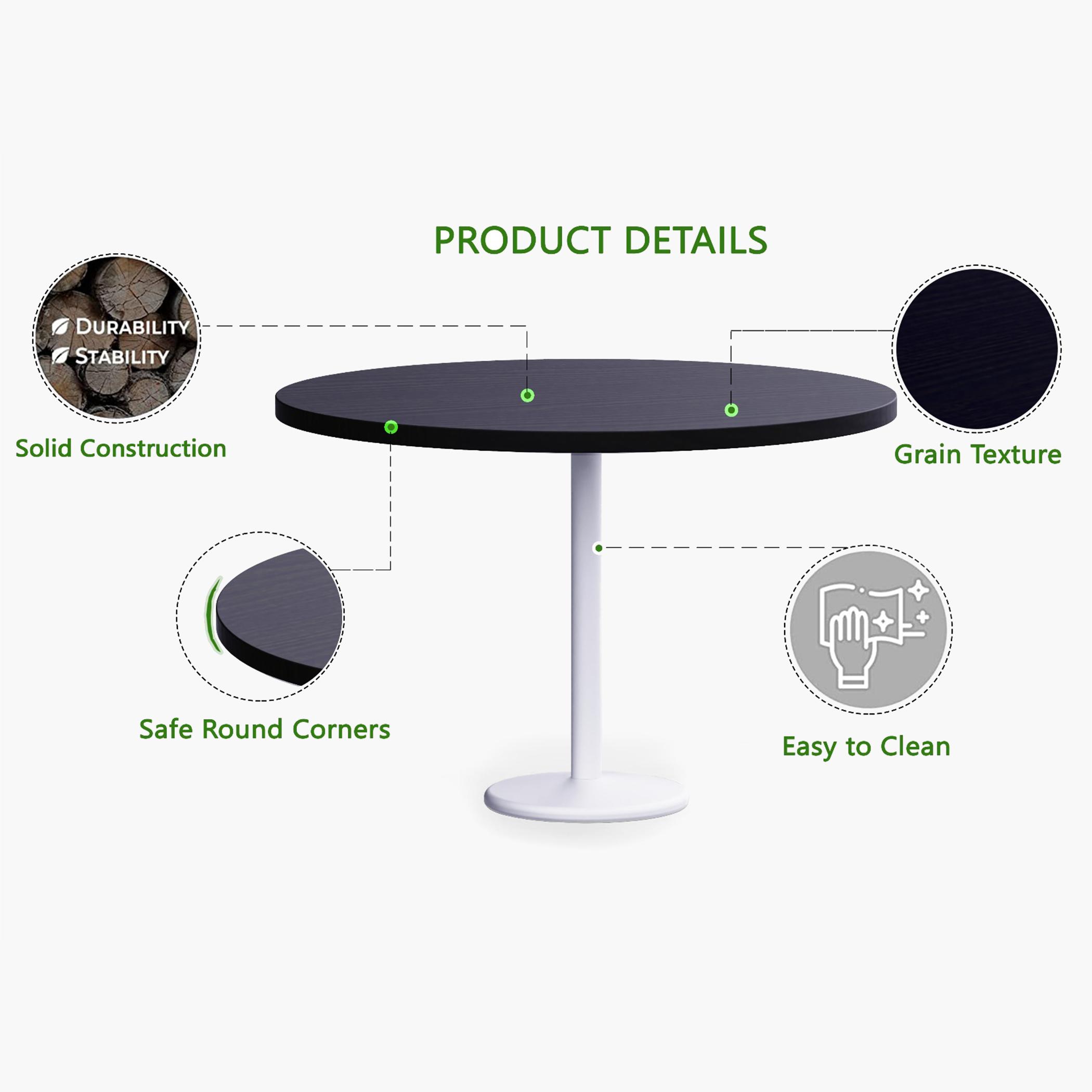 Rodo 500E Wooden Round Table - 120x2.5x75 cms-furniture-livingroom-consoletablesandmirrors-image-2