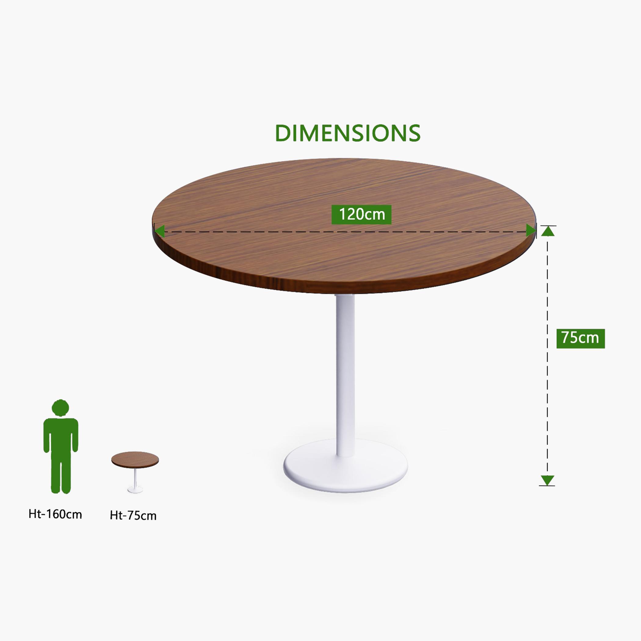 Rodo Wooden Top Table with Pedestal Base - 120x25x75 cms-furniture-livingroom-consoletablesandmirrors-image-4