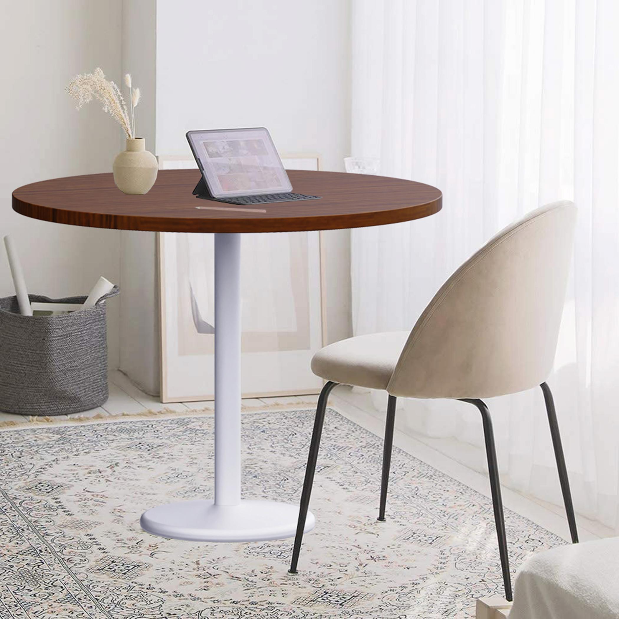 Rodo Wooden Top Table with Pedestal Base - 120x25x75 cms-furniture-livingroom-consoletablesandmirrors-image-5