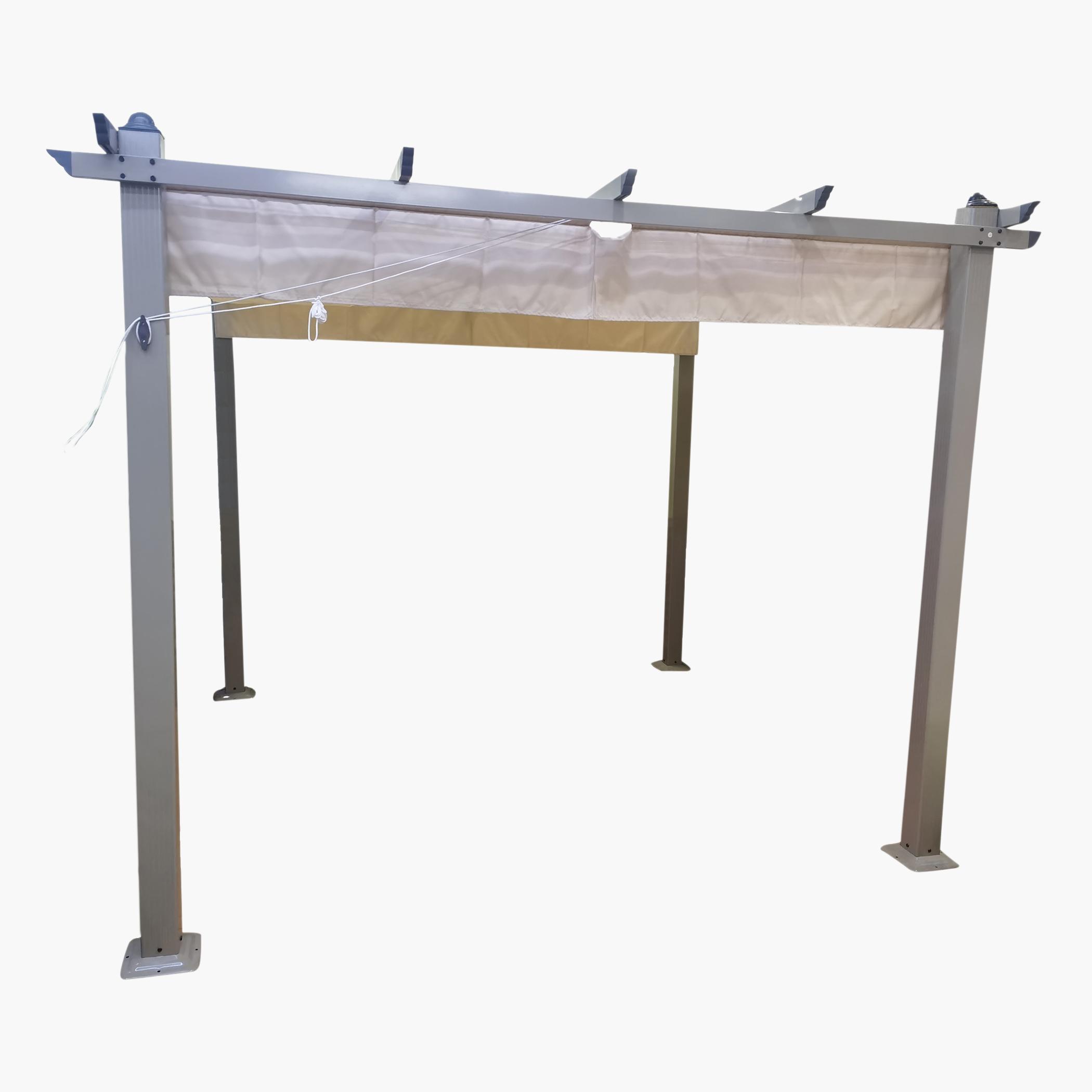 Oasis Casual Aluminium Gazebo with Manual Control Fabric Top - 300x400 cm