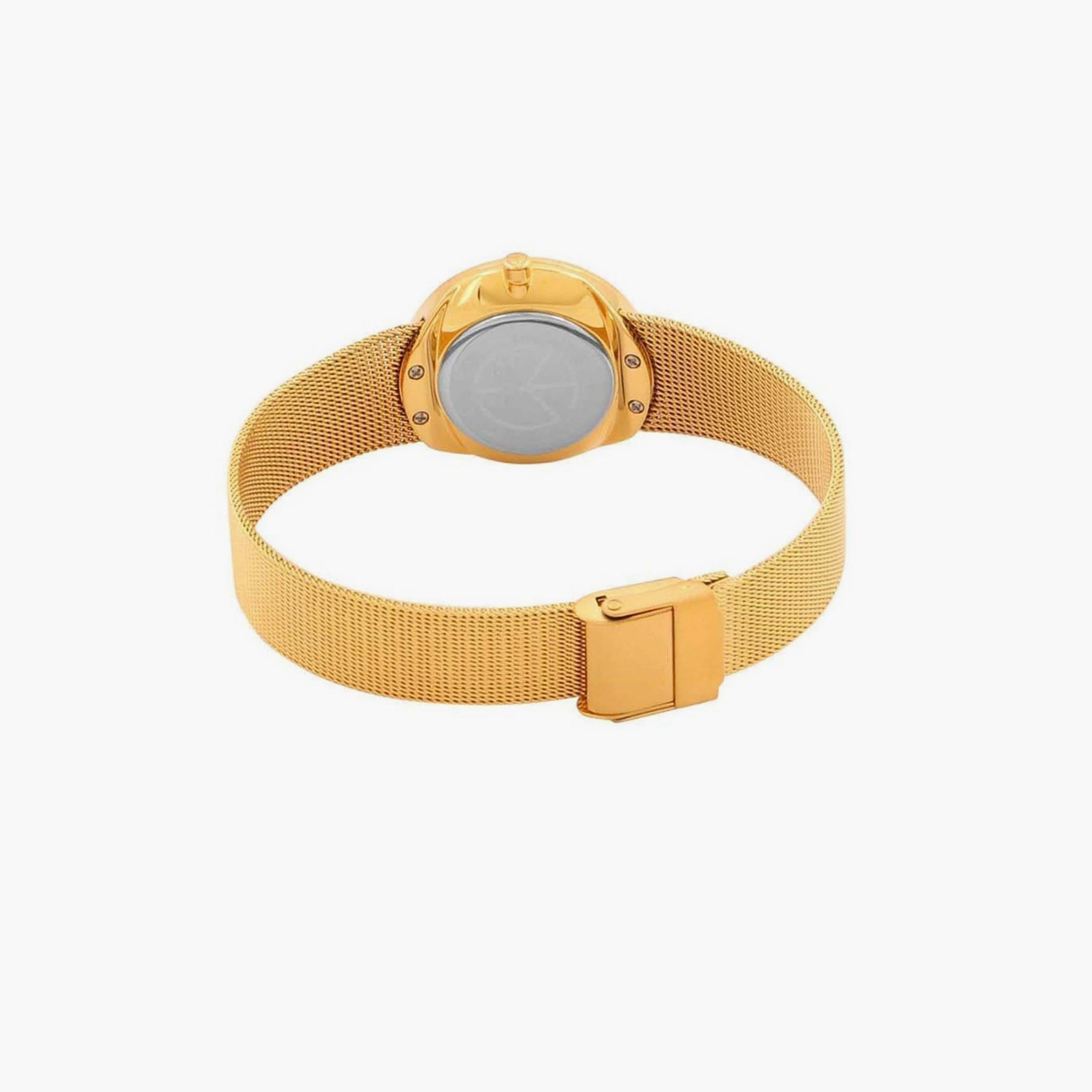 ماثي تيسوت- ساعة للنساء 30 مم تناظرية من الستانلس ستيل - ذهبي-women-watchesandjewellery-watches-image-2