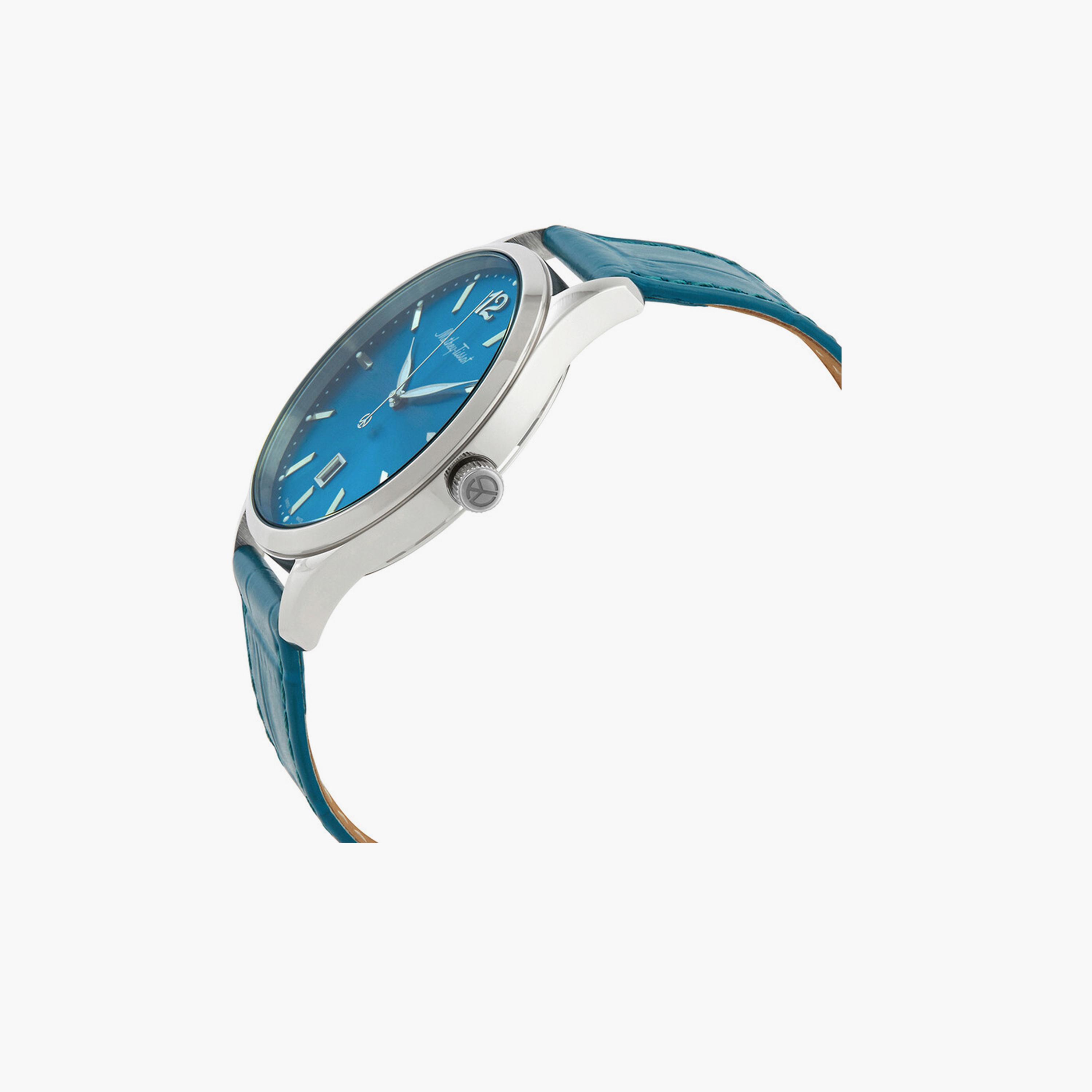 ماثي تيسوت- ساعة للرجال 42 مم تناظرية بسوار جلدي - أخضر-men-watchesandjewellery-watches-image-2