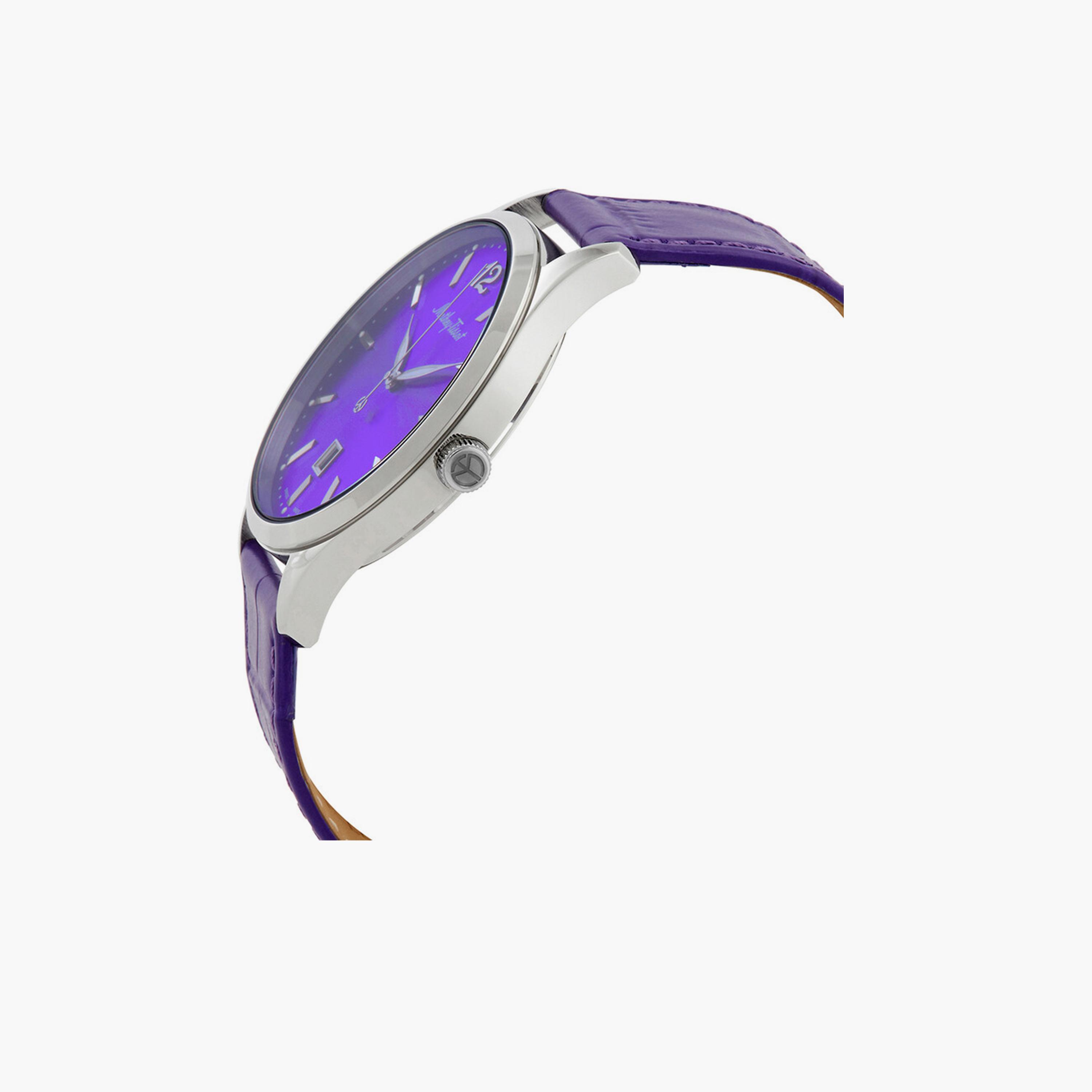 ماثي تيسوت- ساعة للرجال بسوار جلدي أرجواني 42 مم تناظرية-men-watchesandjewellery-watches-image-2