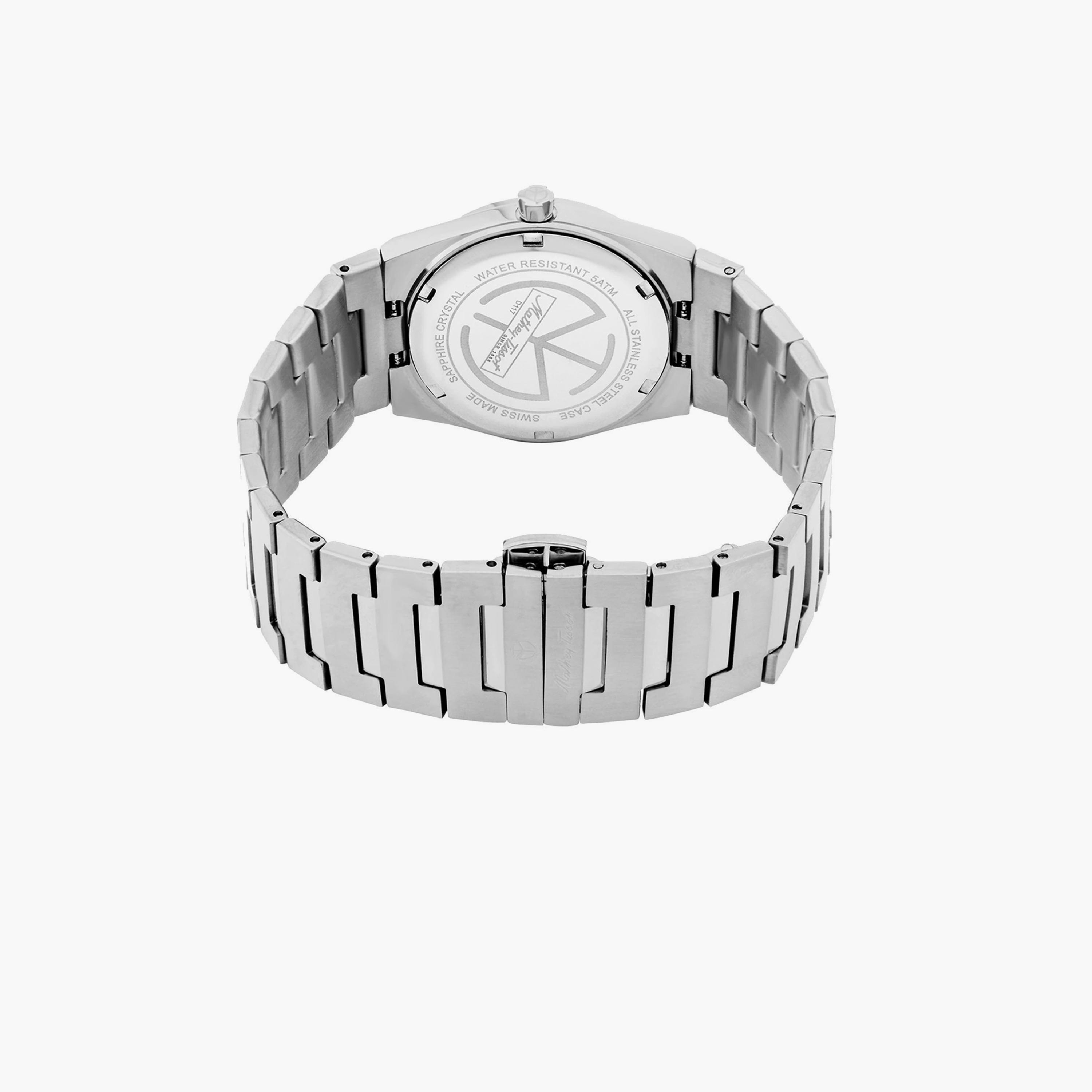 ماثي تيسوت- ساعة للنساء بقطر 36 مم تناظرية من الستانلس ستيل - فضي-women-watchesandjewellery-watches-image-2