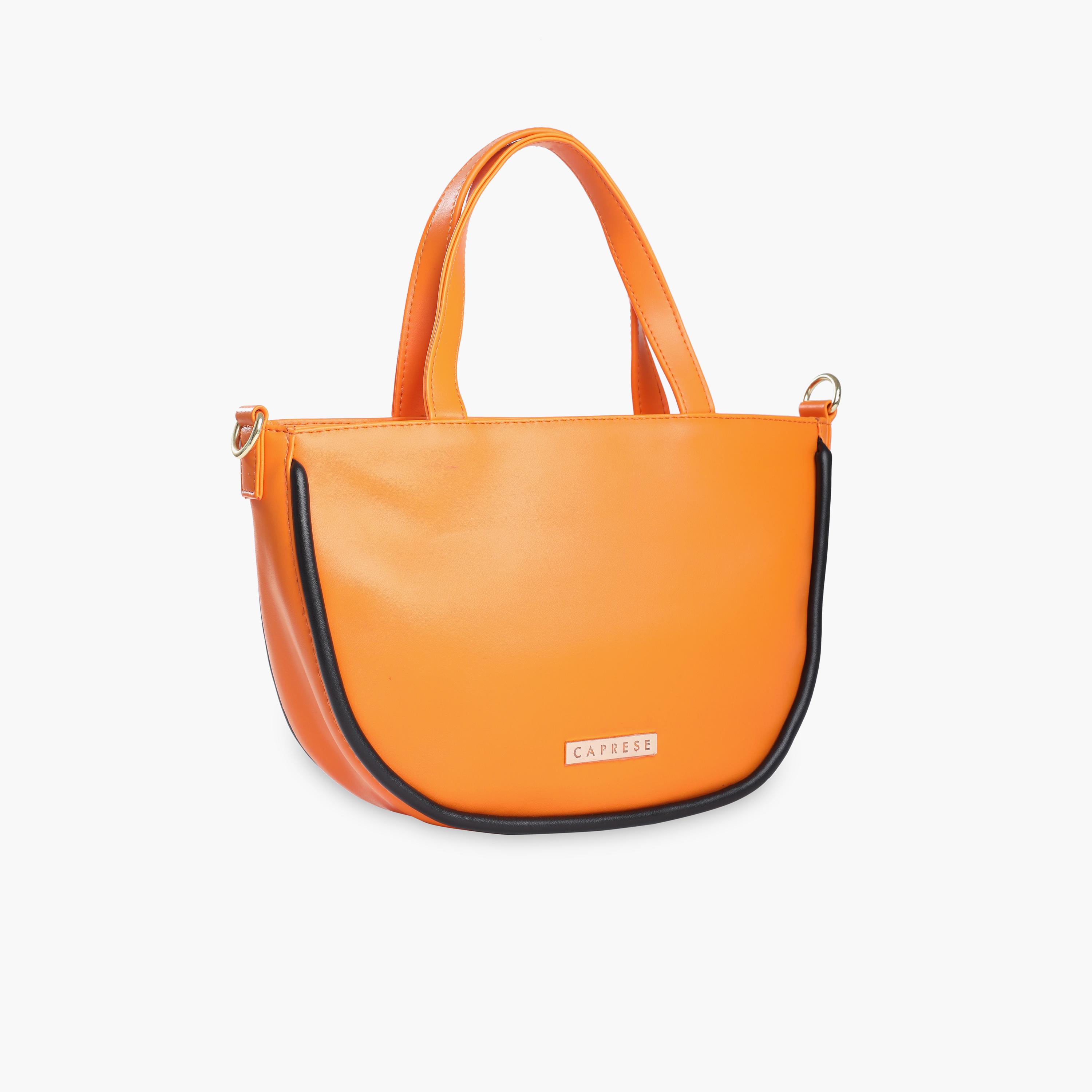 Buy Caprese Gracie Color Block Double Handle Satchel Bag with Zipper ...