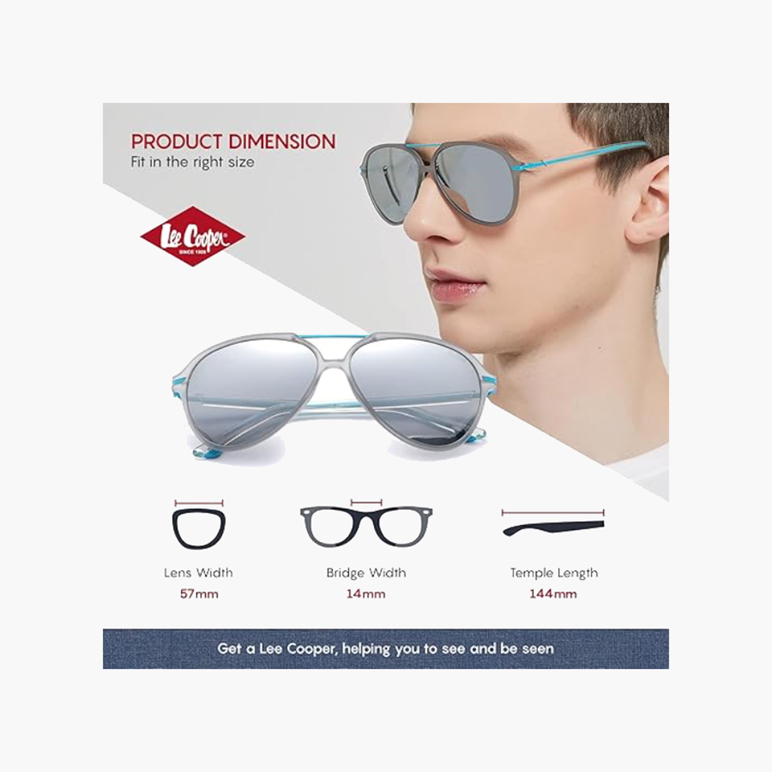 Lee Cooper Polarized 57 MM Black Aviator Sunglasses LC1013C02-men-sunglasses-image-2