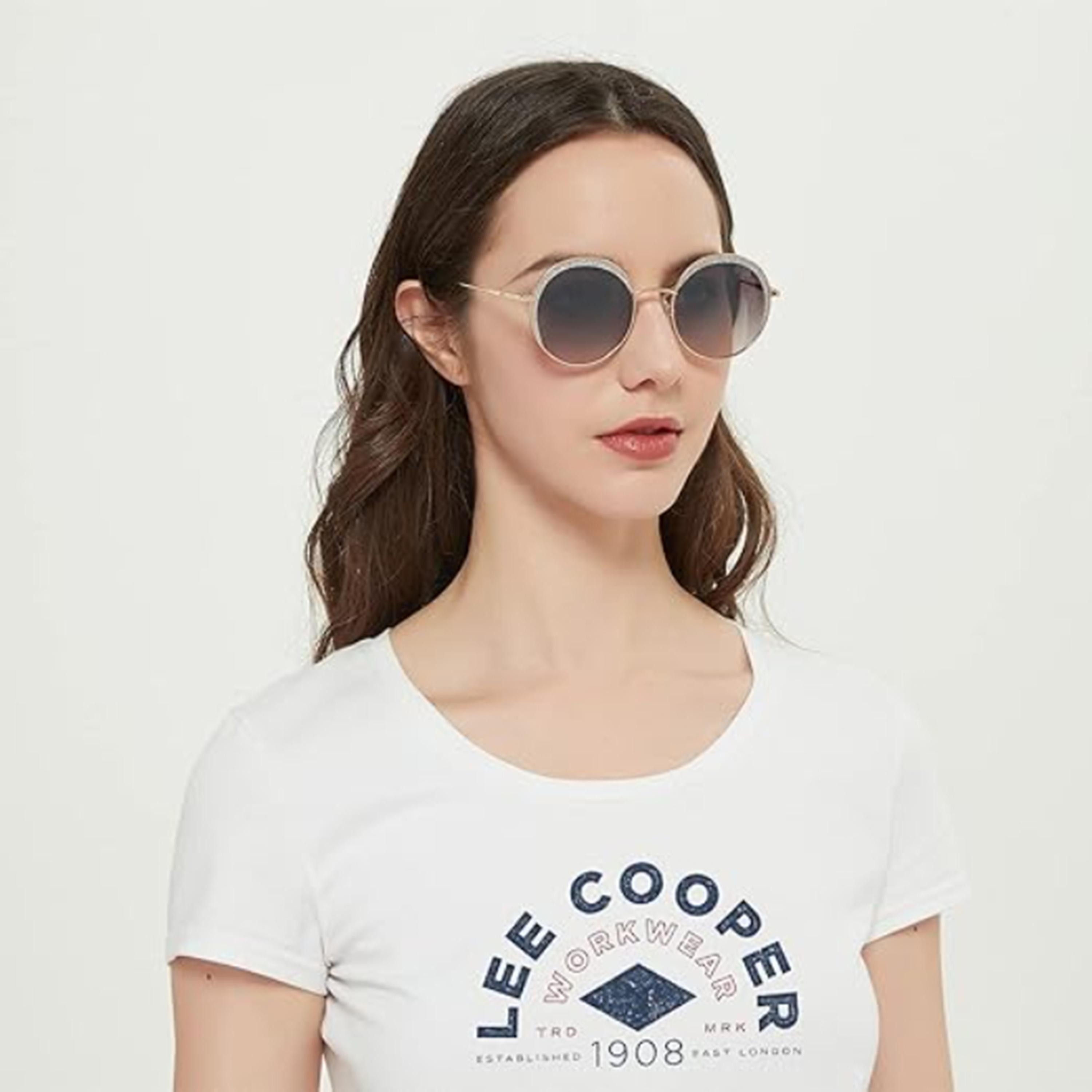 لي كوبر- نظارات شمسية رمادية مستديرة وبيضاوية مقاس 52 مم - LC1014C01-women-sunglasses-image-4