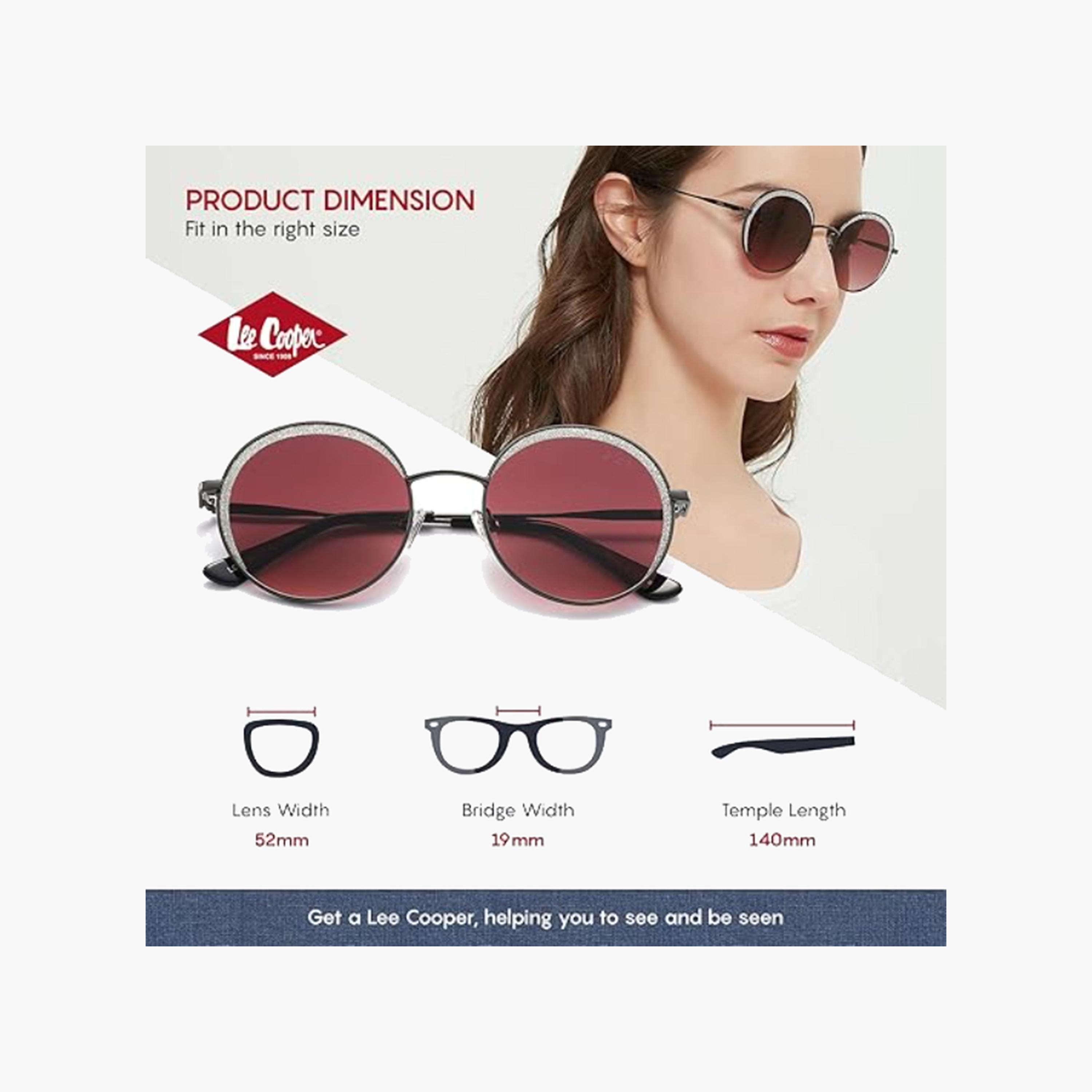 Lee Cooper Polarized 52 MM Pink Round & Oval Sunglasses LC1014C03-women-sunglasses-image-2